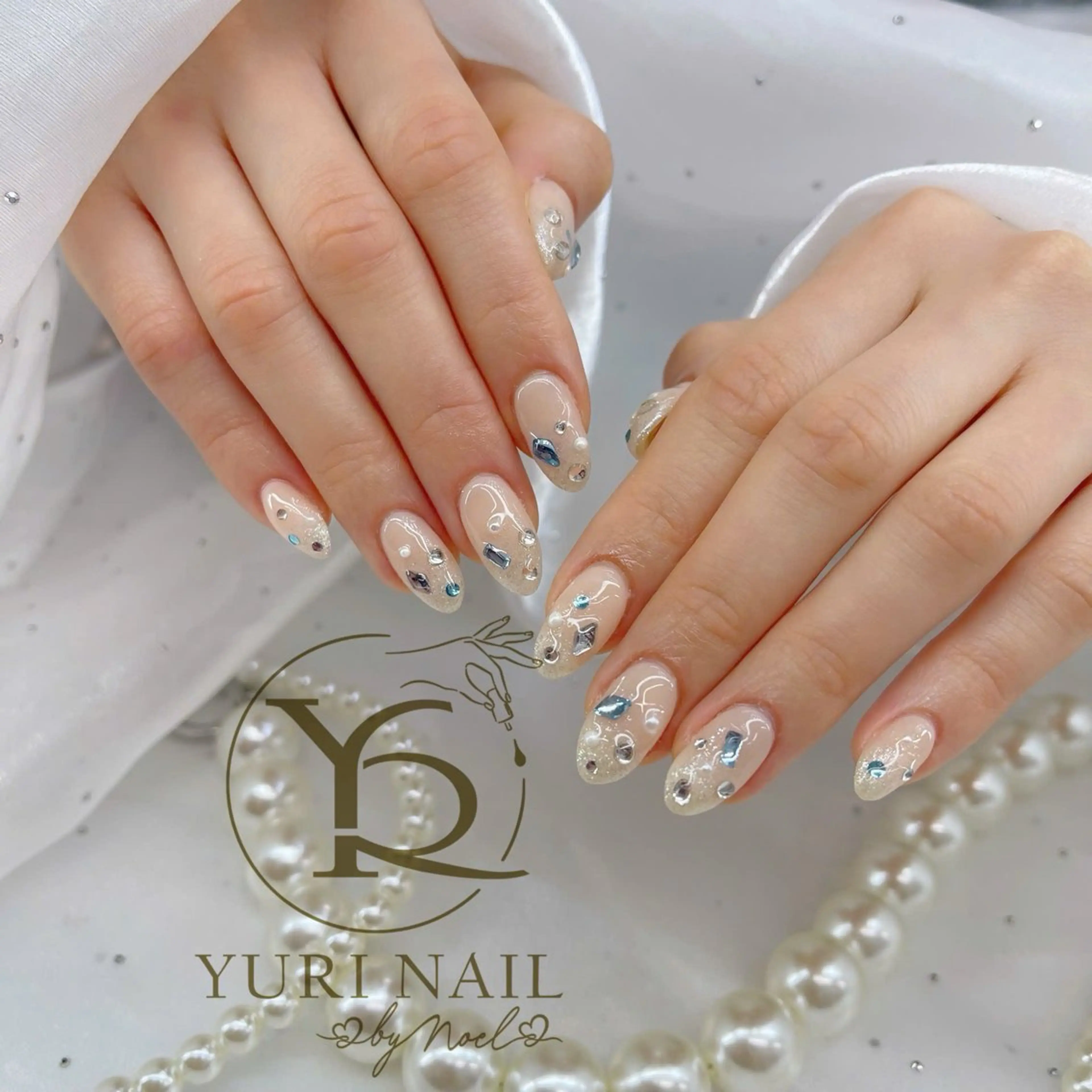 ネイル チークネイル フットネイル フレンチネイル グラデーション キラキラネイル ハンドネイル フットネイル ハンドケア YURI Nail Funabashiのネイルデザイン