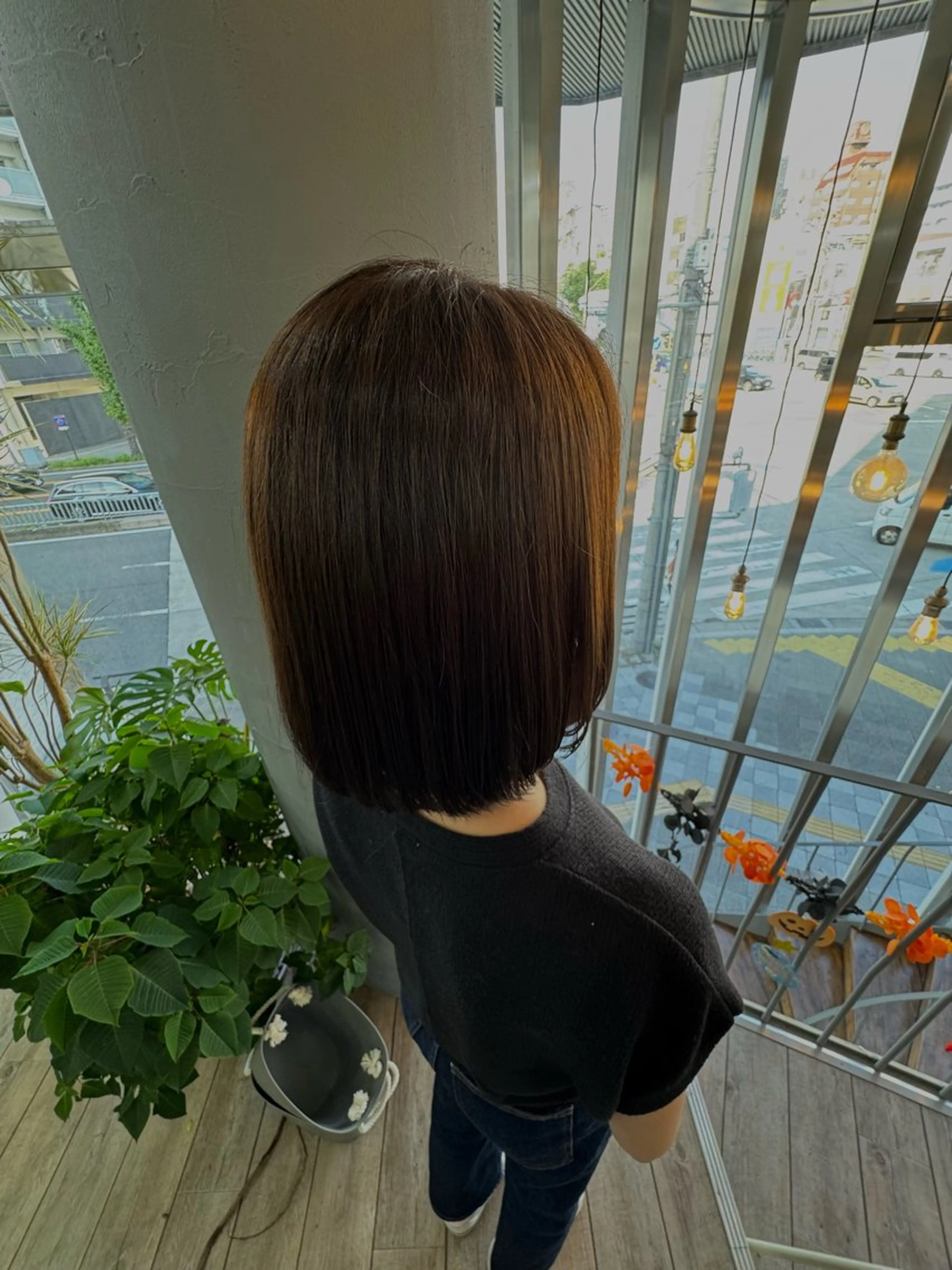 ミディアム カラー パーマ ヘアアレンジ ヘアカラー 若尾 貴斗のヘアスタイル