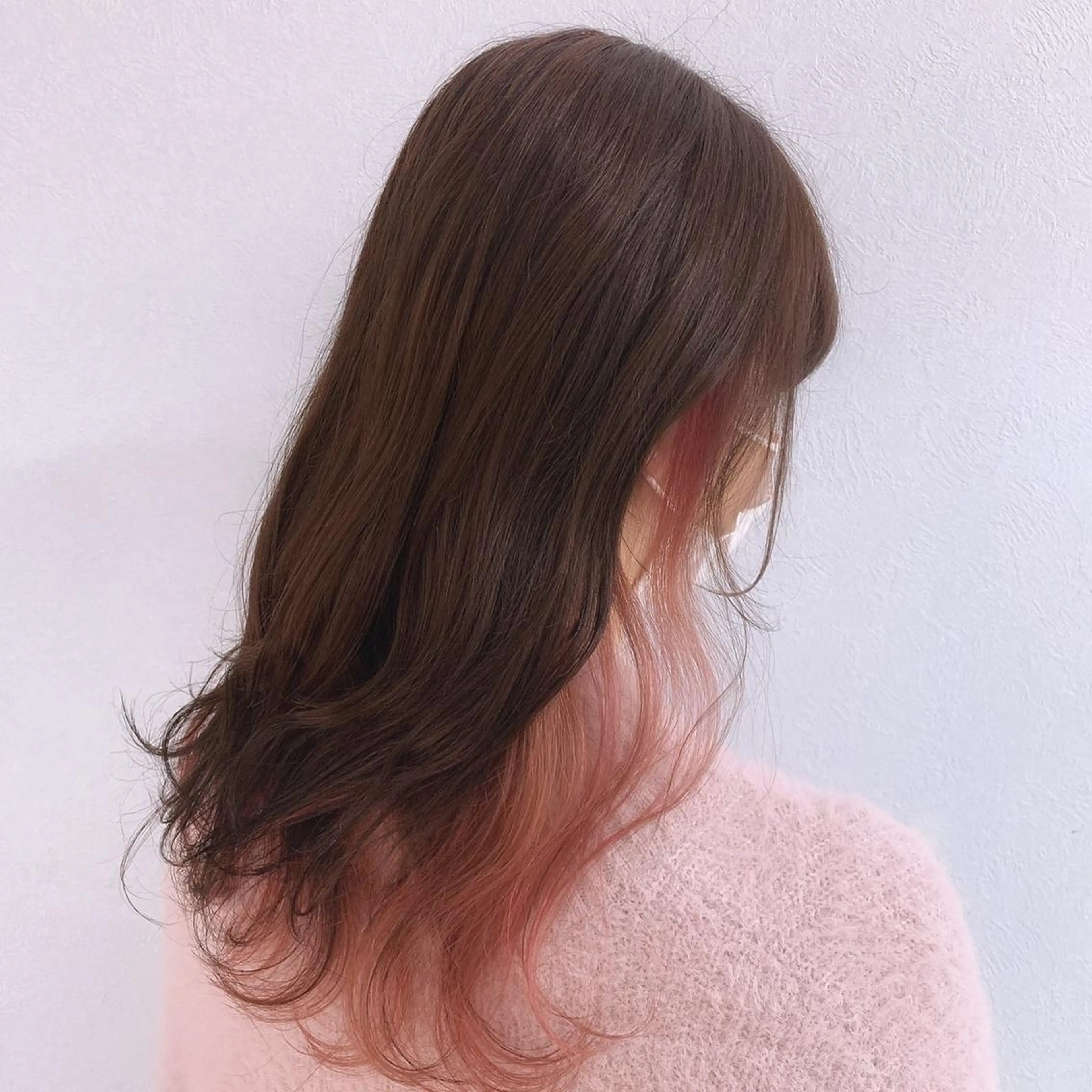 セミロング カラー インナーカラー ブリーチなし/暖色/ 透明感/ririkaのヘアスタイル