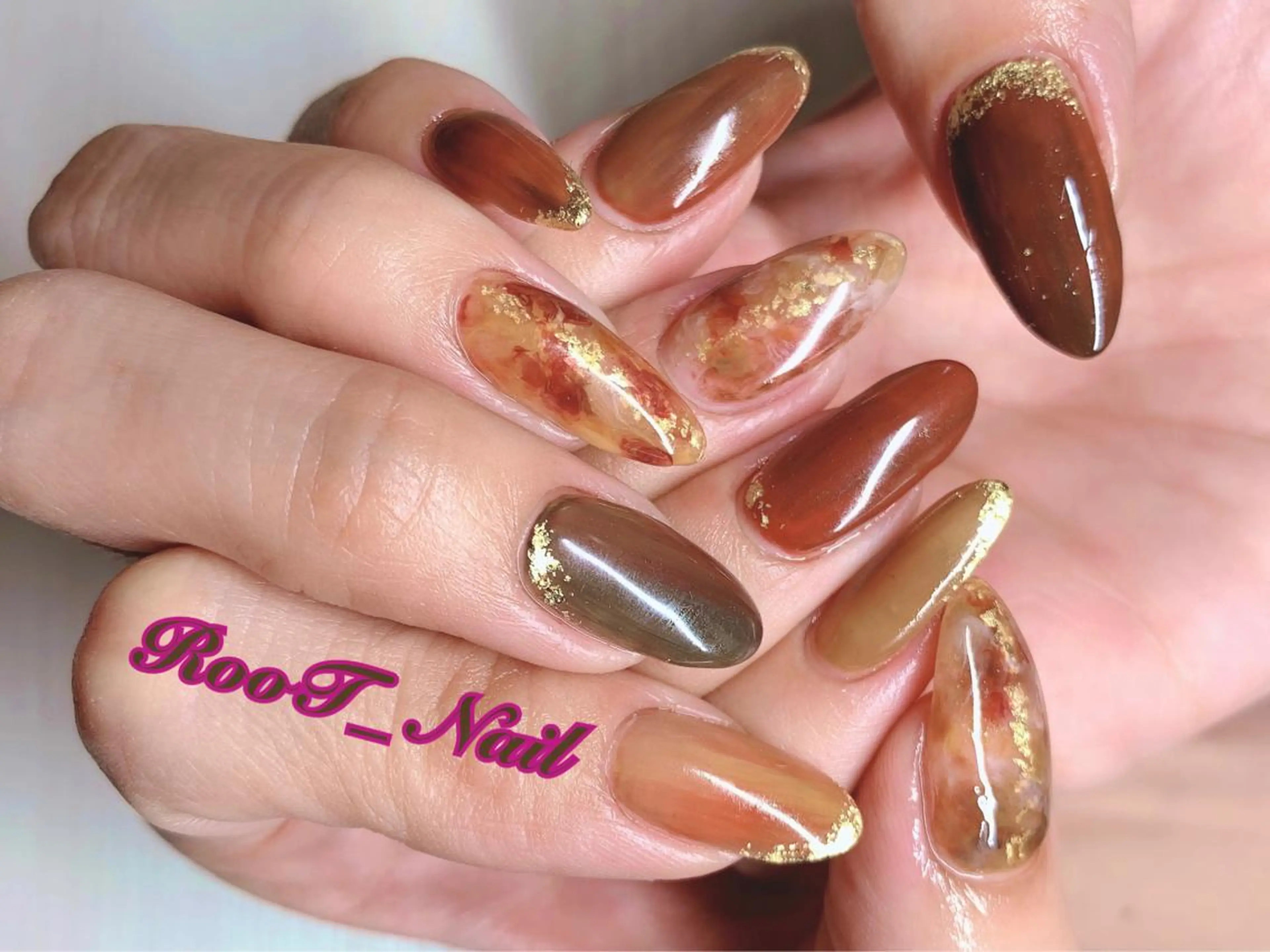 メンズ ネイル アートネイル ニュアンスネイル ハンドネイル RooT Nailのネイルデザイン