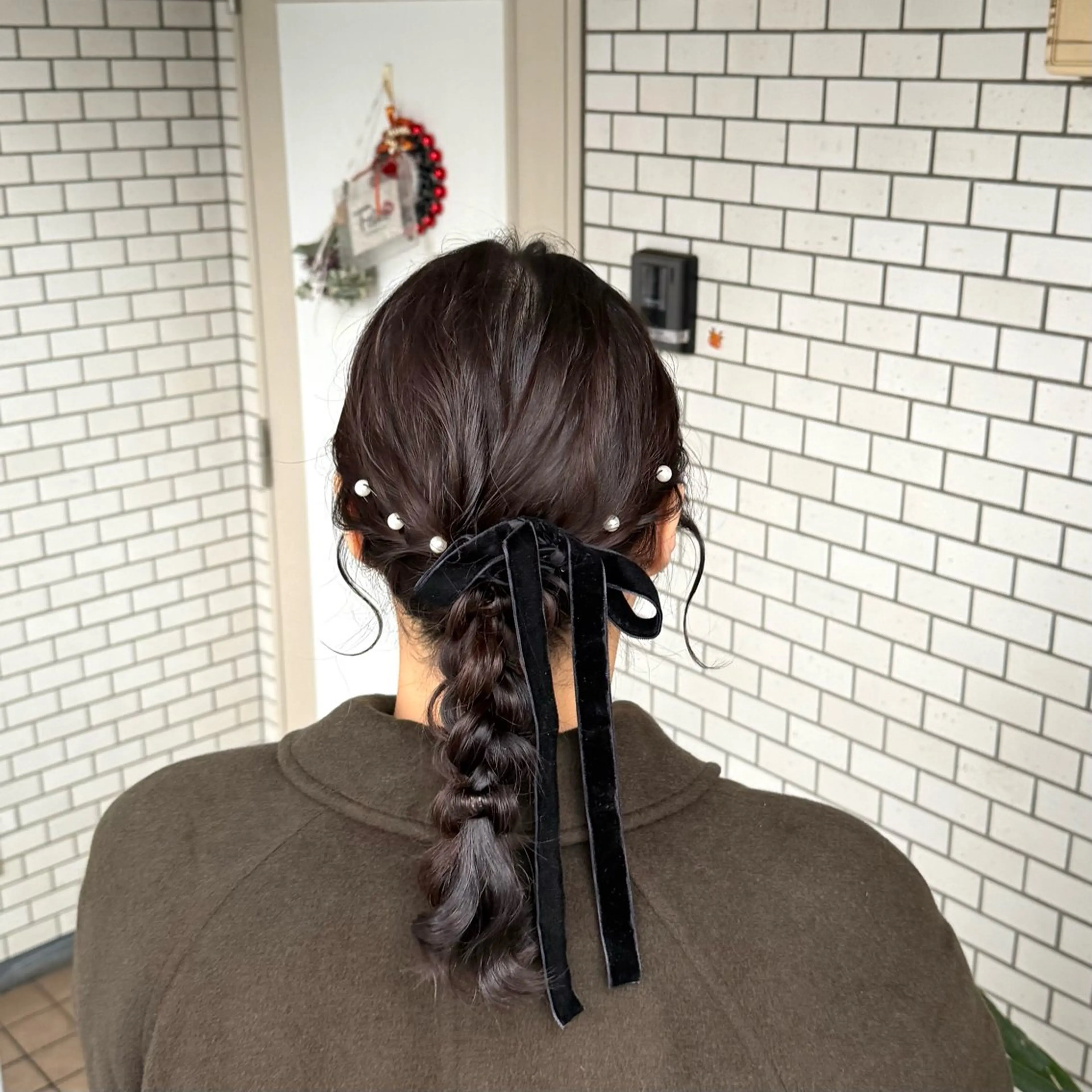 ミディアム ヘアアレンジ 成人式 ハーフアップ 結婚式・ブライダル 卒業式のヘアスタイル 褒められヘアメイク /‎ボブ女子🐶みおのその他イメージ