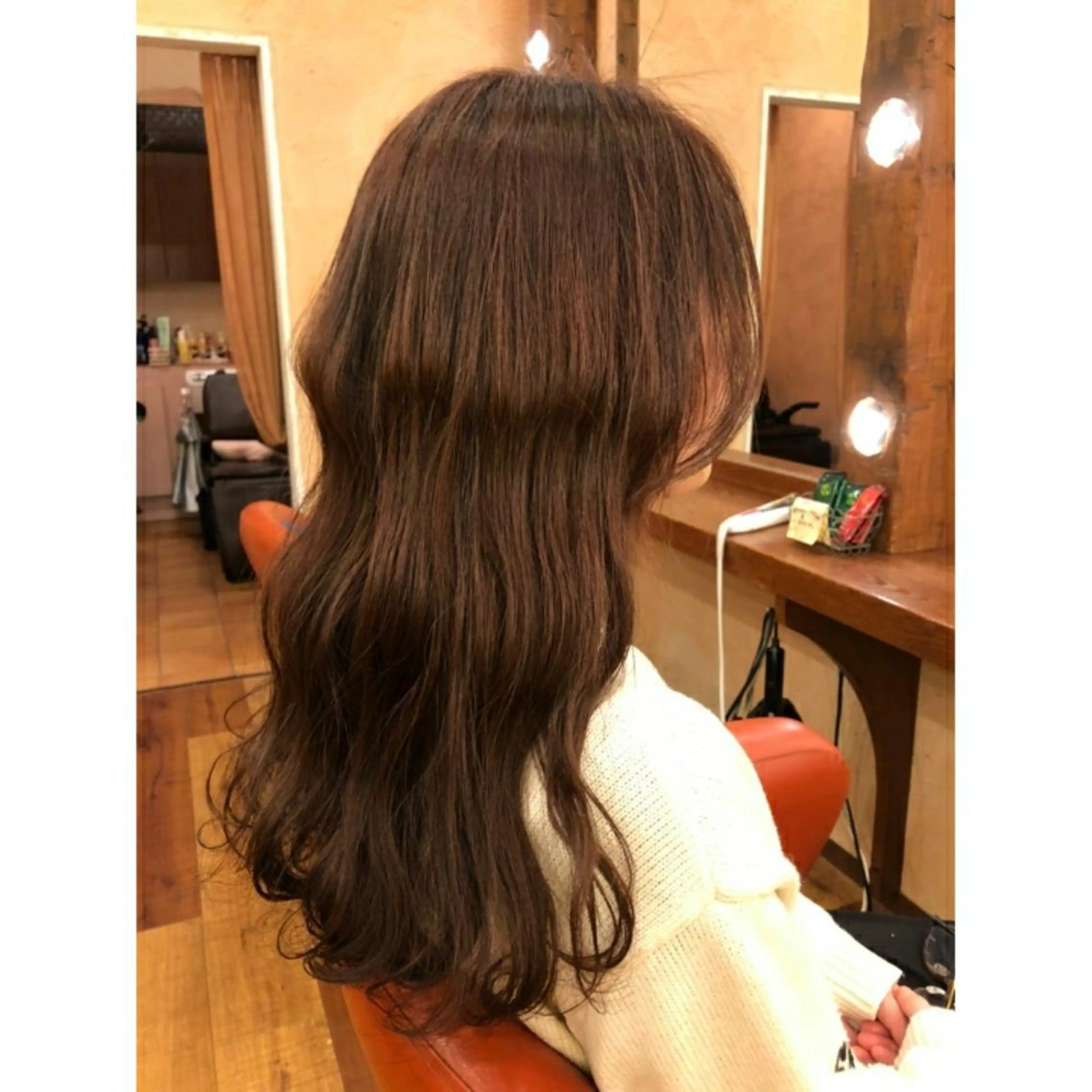 カラー ロング ピンクカラー 香取 里実のヘアスタイル