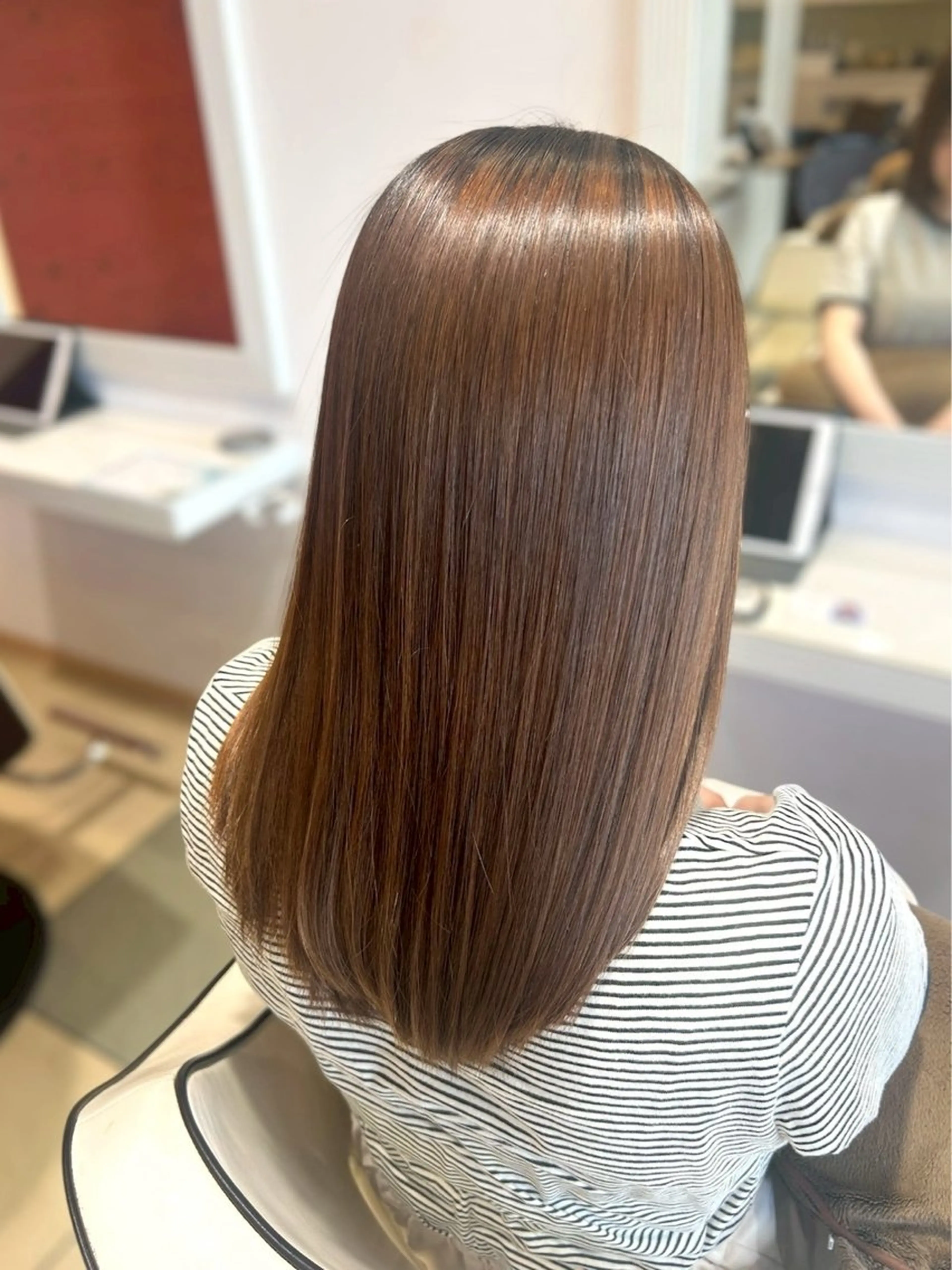 ロング カラー カット ヘアカラー トリートメント 艶カラー/ 縮毛矯正/いくののヘアスタイル