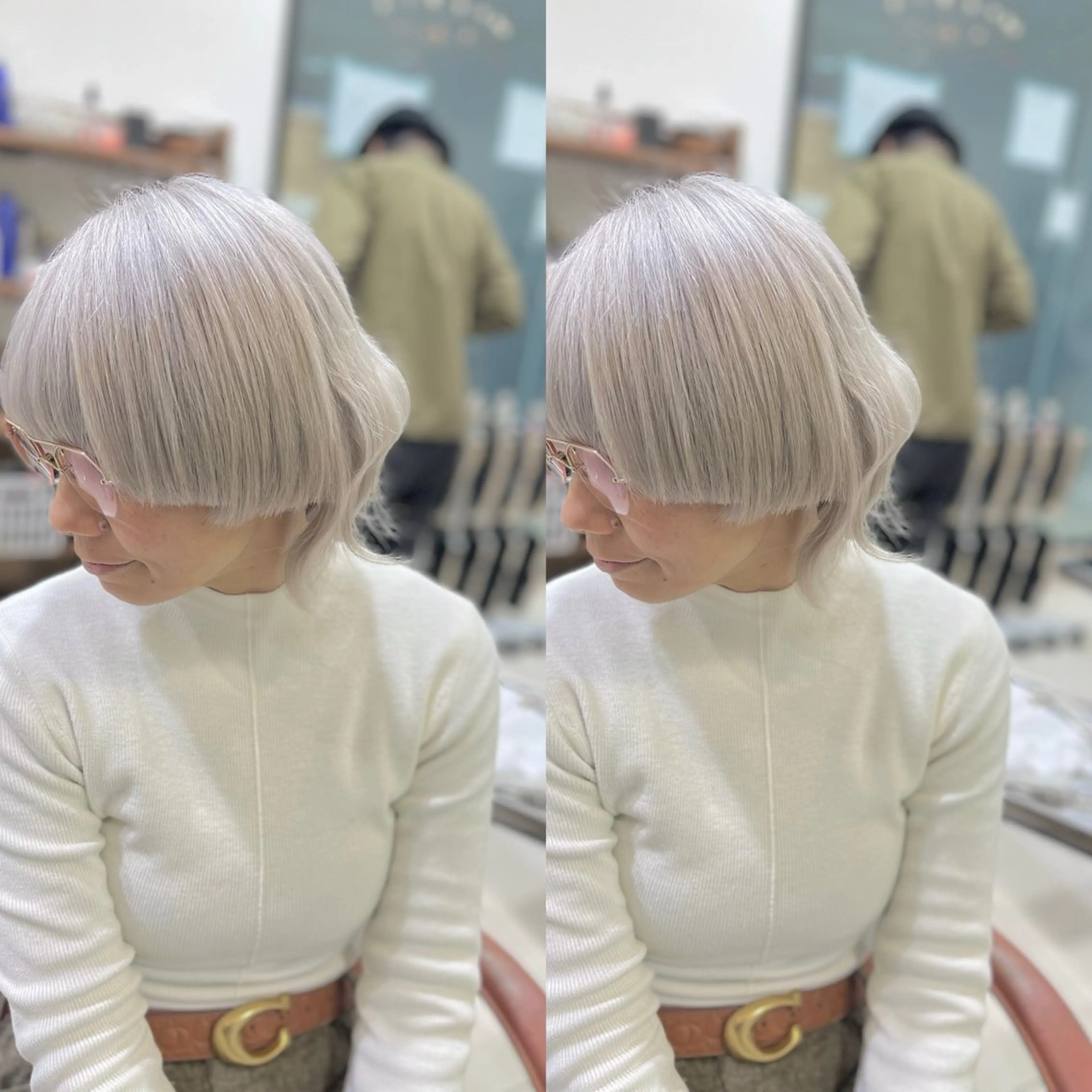 ショート ヘアカラー トリートメント Y Uのヘアスタイル