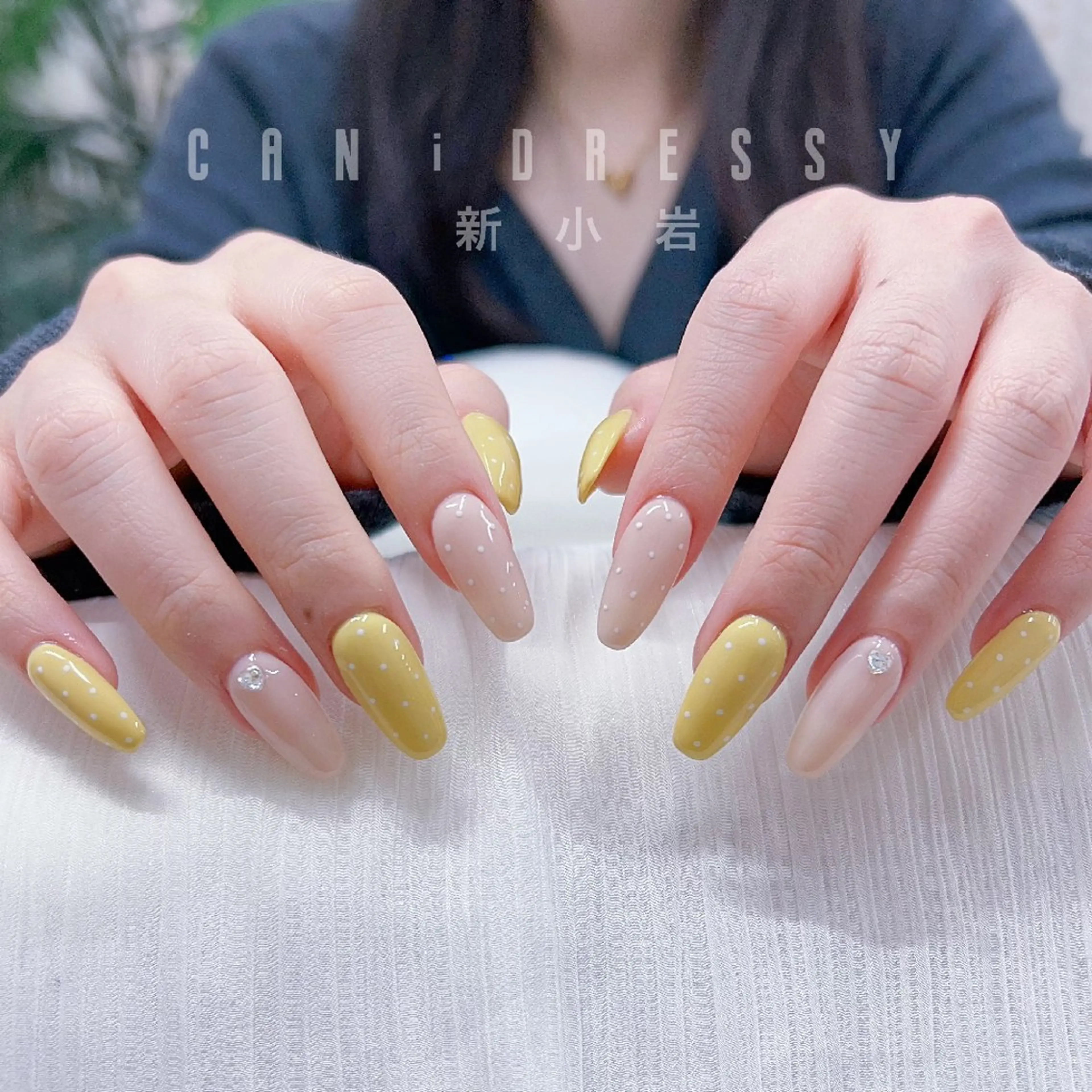 ネイル ドット 長さ出し ハンドネイル キャンアイドレッシー 新小岩のネイルデザイン