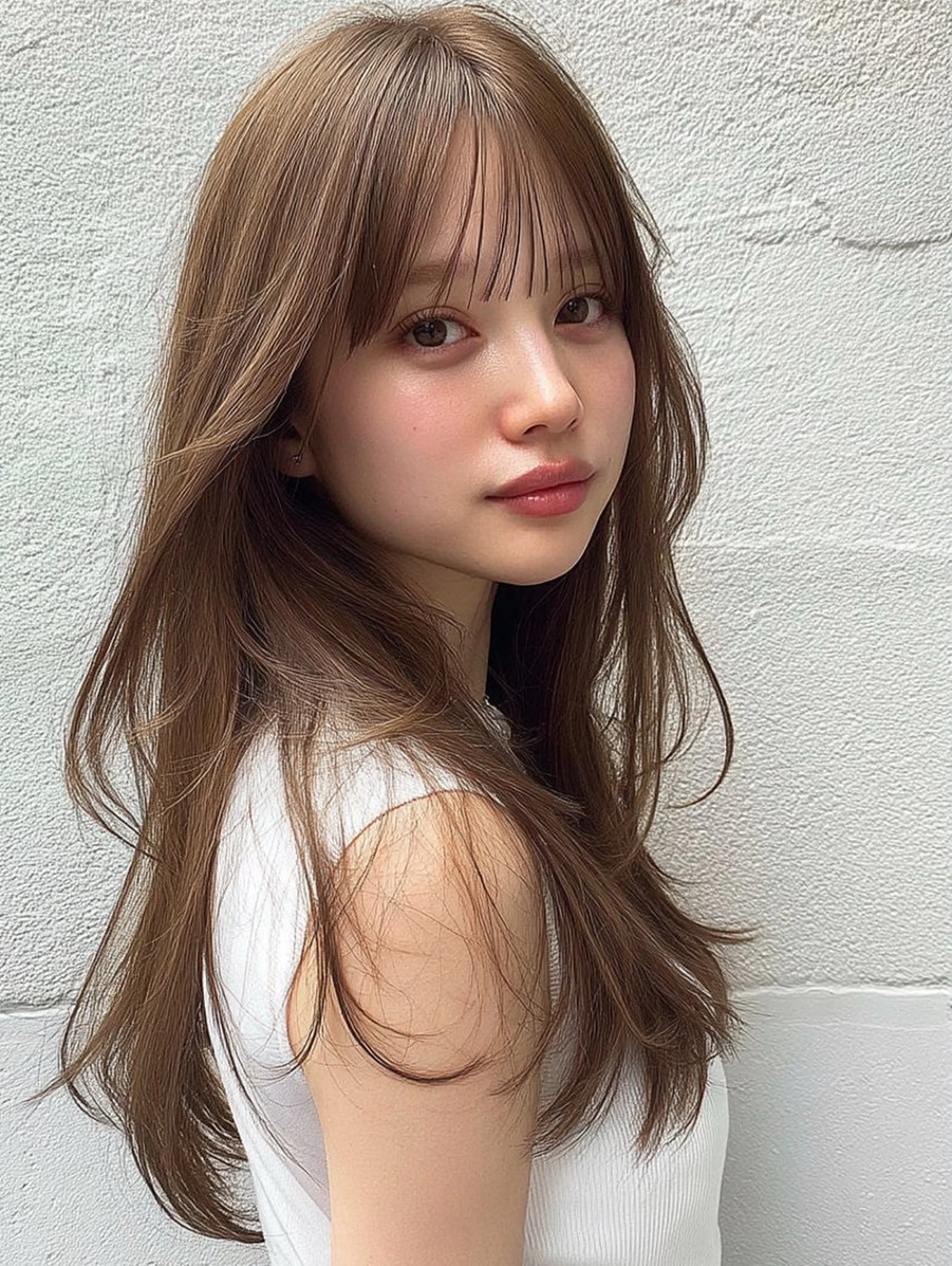ロング 深澤 帆乃のヘアスタイル