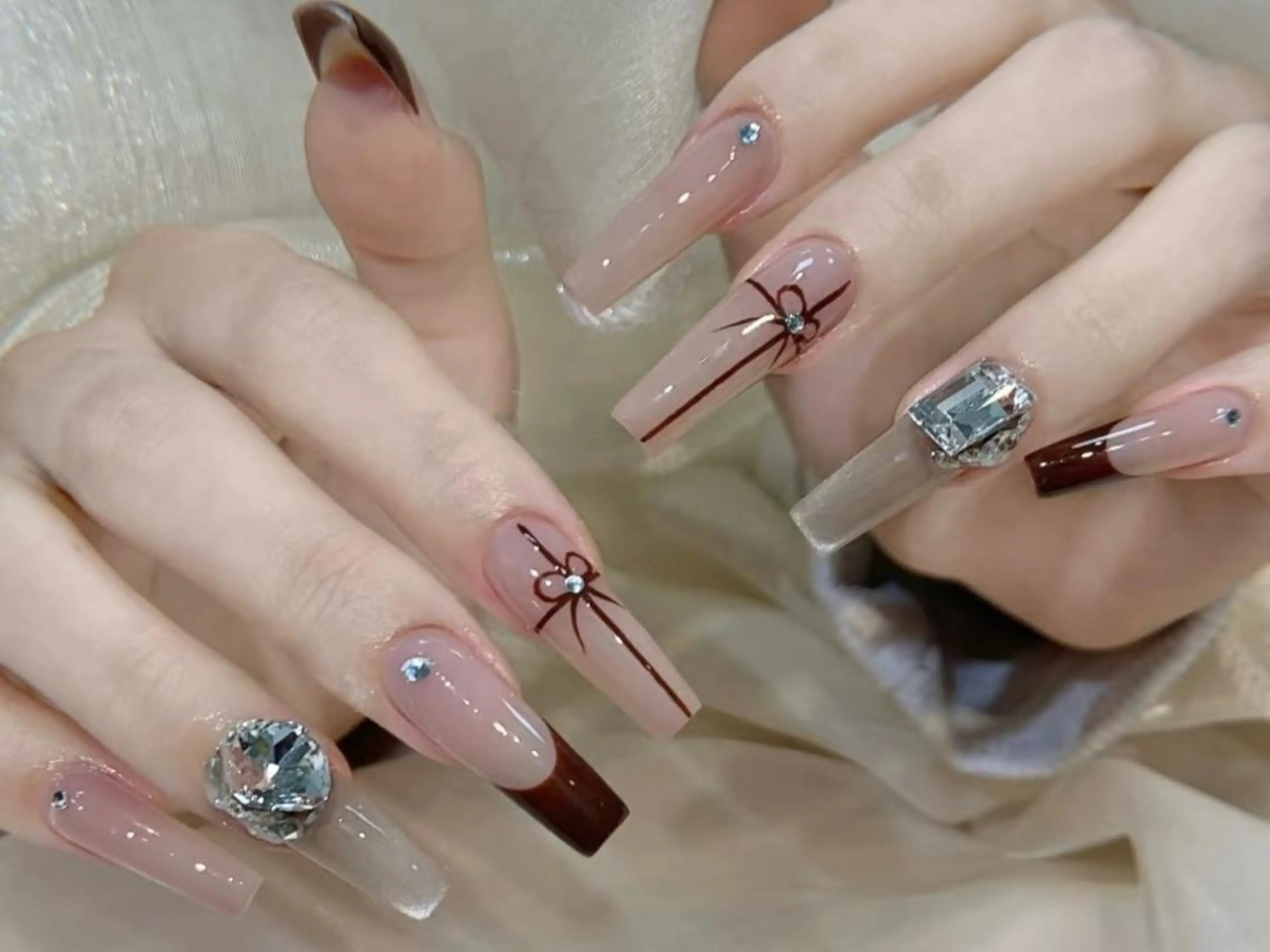 メンズ ネイル メンズ韓国風 オーロラネイル チークネイル 長さ出し フットネイル ハンドネイル Kitty Nail salonのネイルデザイン