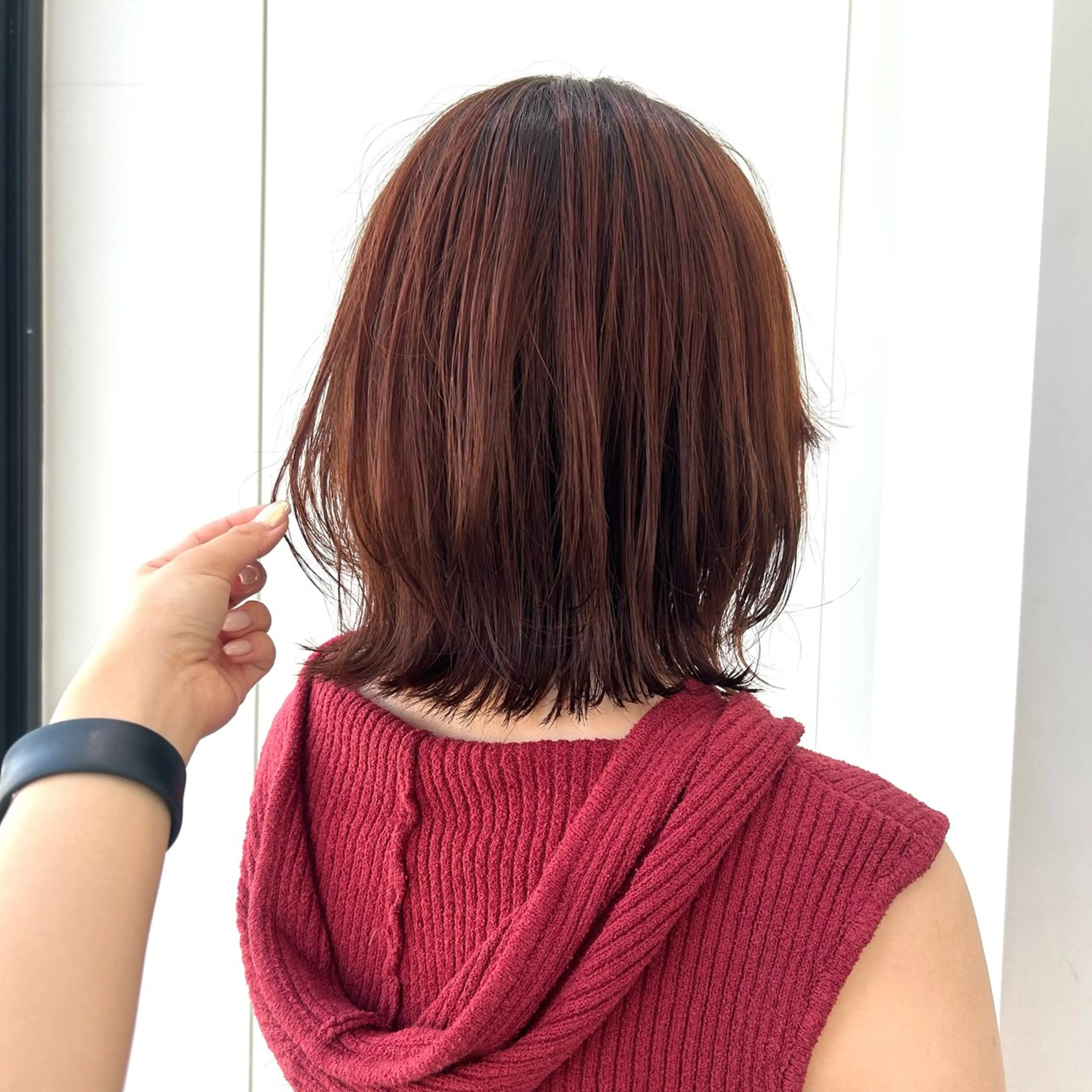 ミディアム ボブレイヤー ボブ レイヤーカット カット トリートメント ボブ/くびれボブ/ 髪質改善/Ru-kaのヘアスタイル