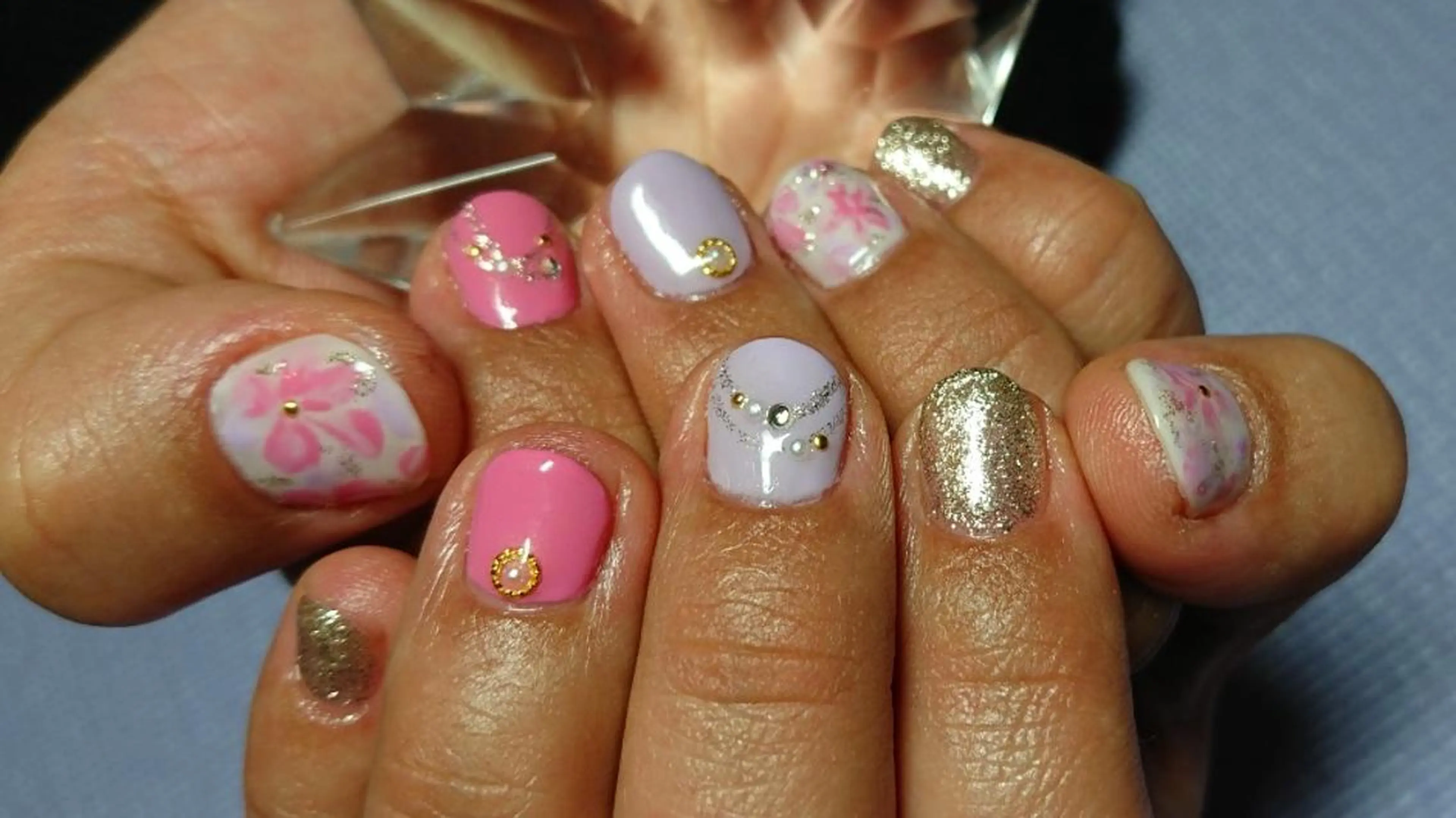 ネイル フラワーネイル 持ち込み ニュアンスネイル 春ネイル 平野 亜季のネイルデザイン