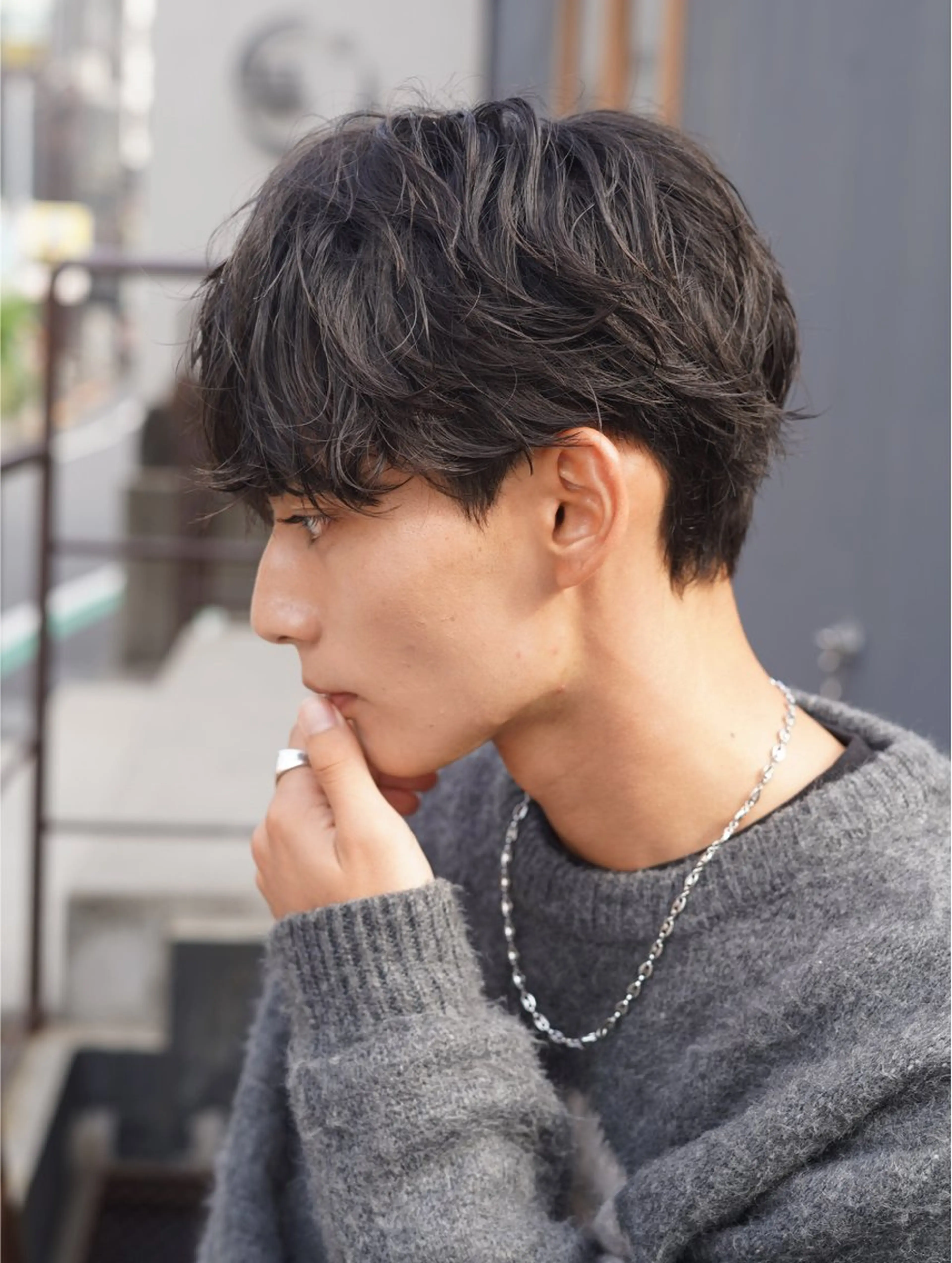 パーマ メンズ カット パーマ トリートメント ヘアセット メンズブリーチカラー /パーマ ごーた立川のヘアスタイル