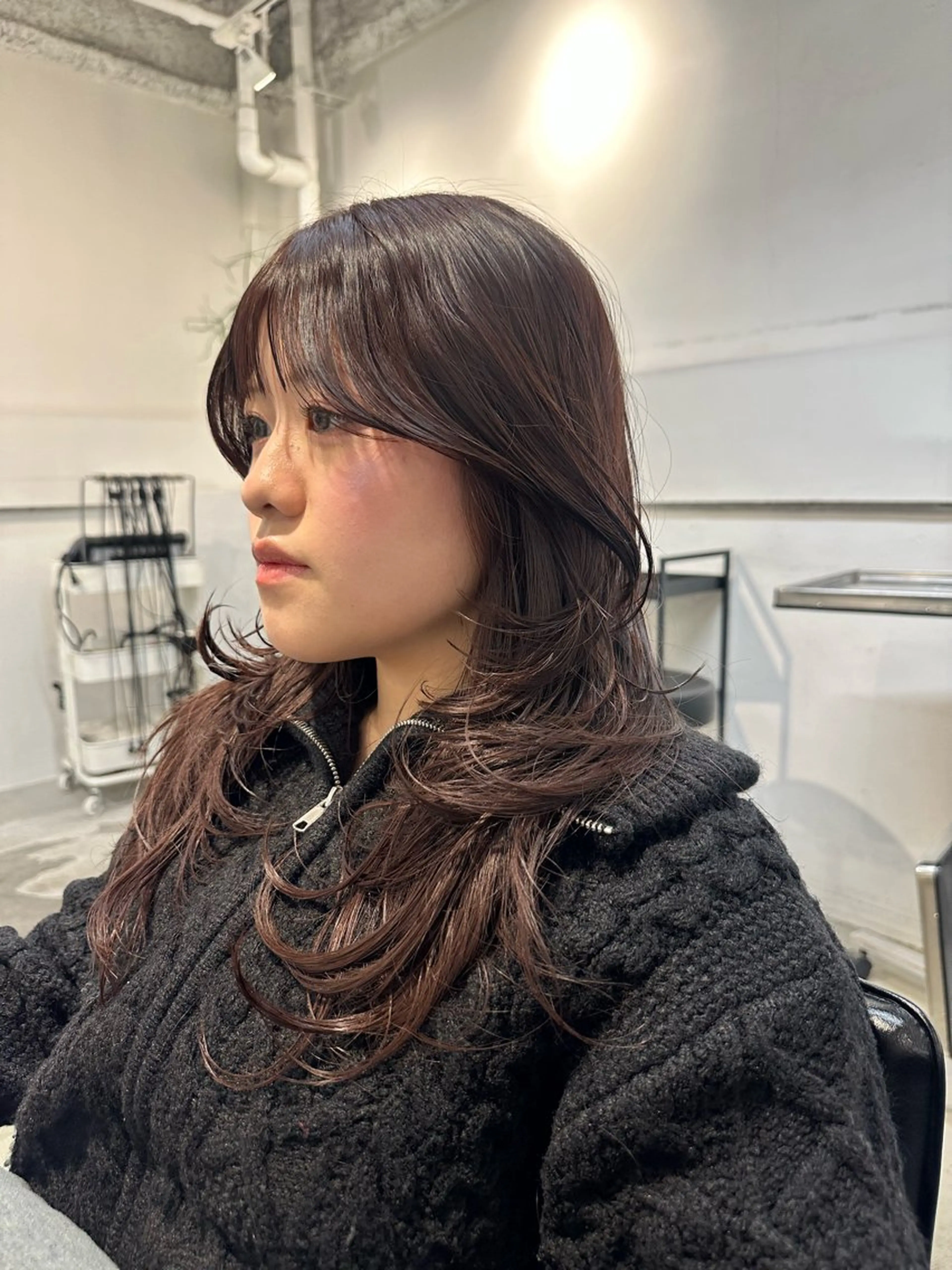 ロング カラー ヘアカラー remi ボブレイヤー/パーマのヘアスタイル