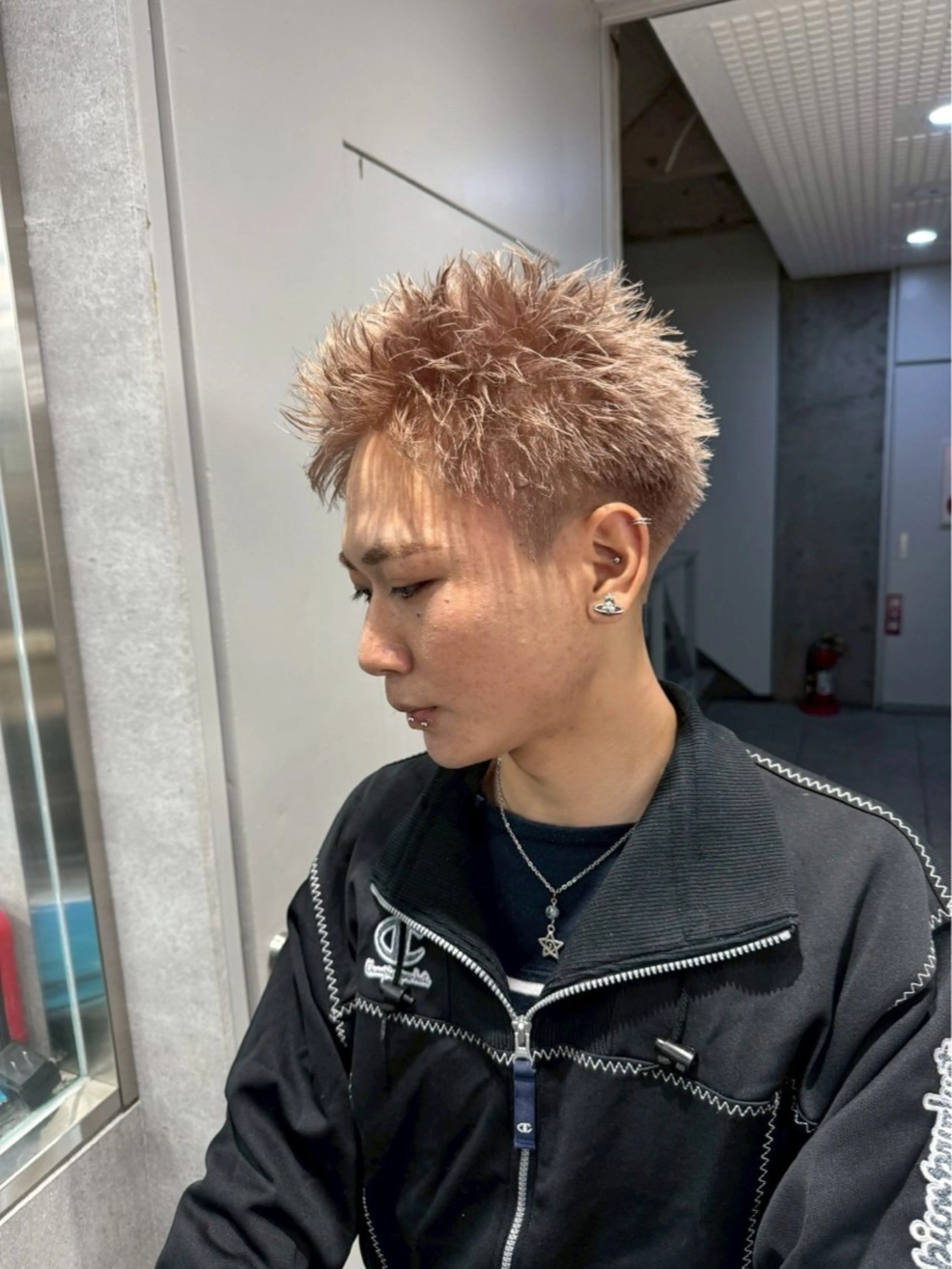 ショート カラー パーマ ヘアアレンジ メンズ キッズ メンズパーマ 小顔カット ニュアンスパーマ メンズ特化/カラー /せなのヘアスタイル