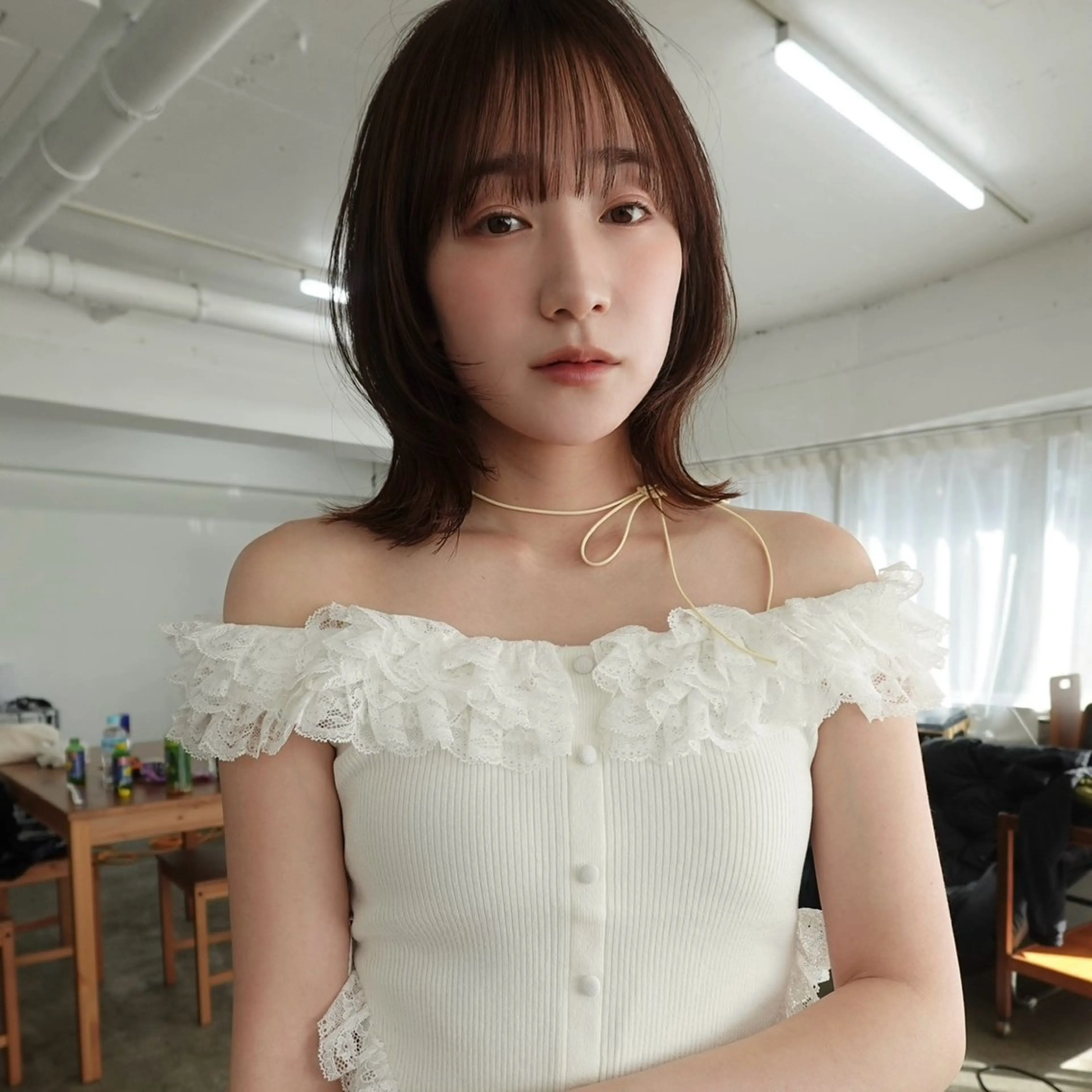 ミディアム ボブレイヤー ボブ レイヤーカット カット ヘアカラー 韓国レイヤー/暖色 カラー/KOTONEのヘアスタイル