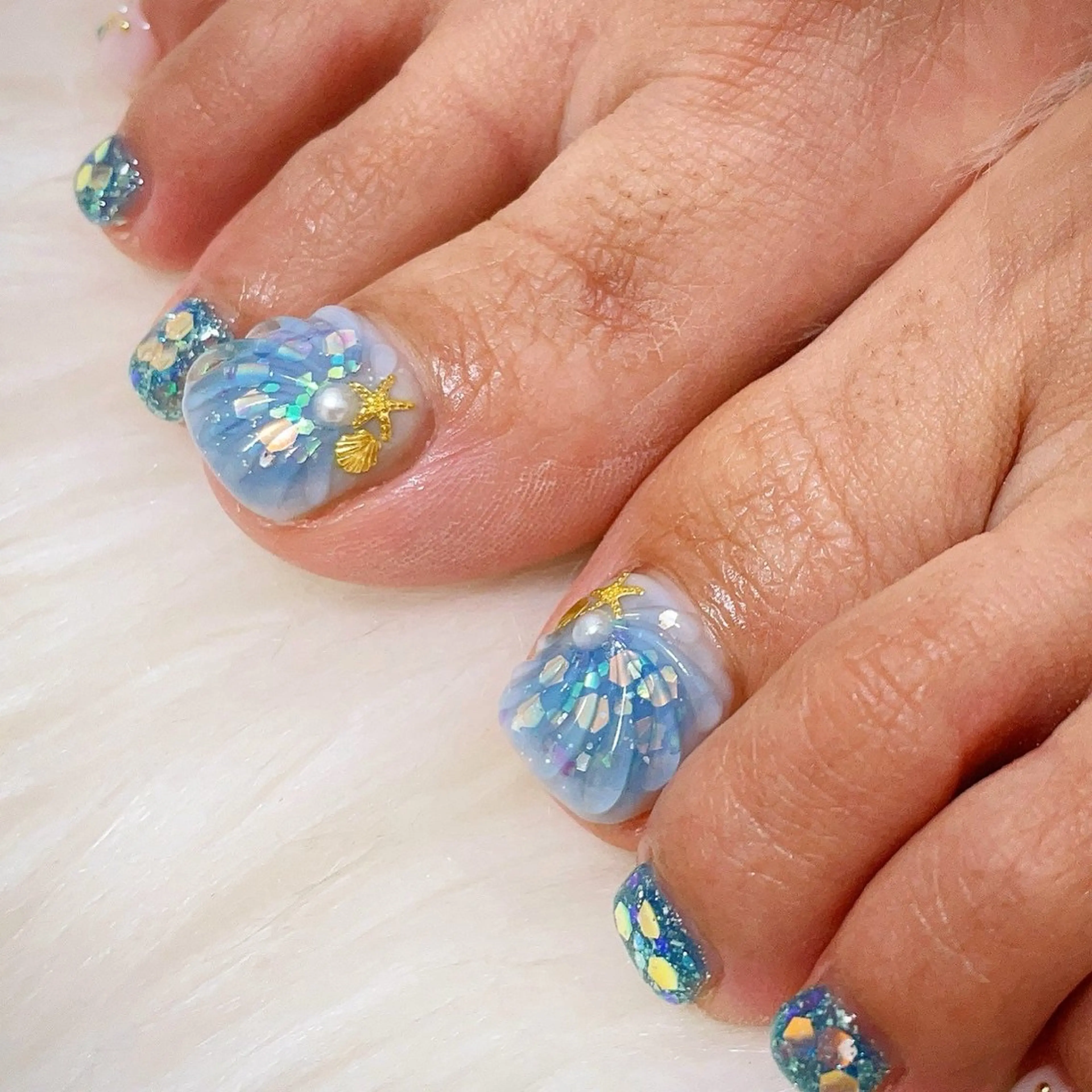 【フットネイル】持ち込みデザインオフあり🐰フットバス付きの写真