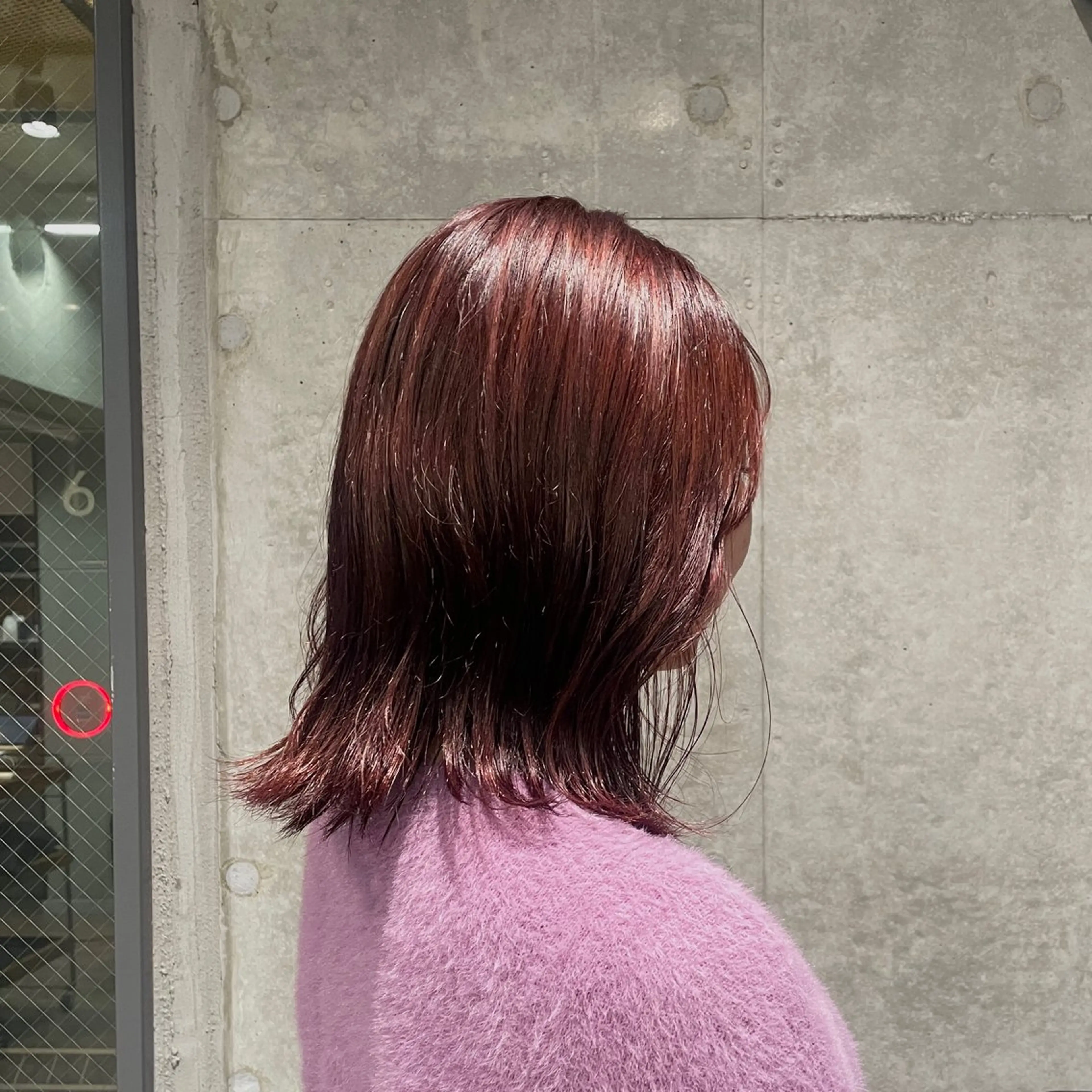 ミディアム カラー カット ヘアカラー トリートメント レイヤー/透けカラー アレンジ/篠崎渚彩のヘアスタイル