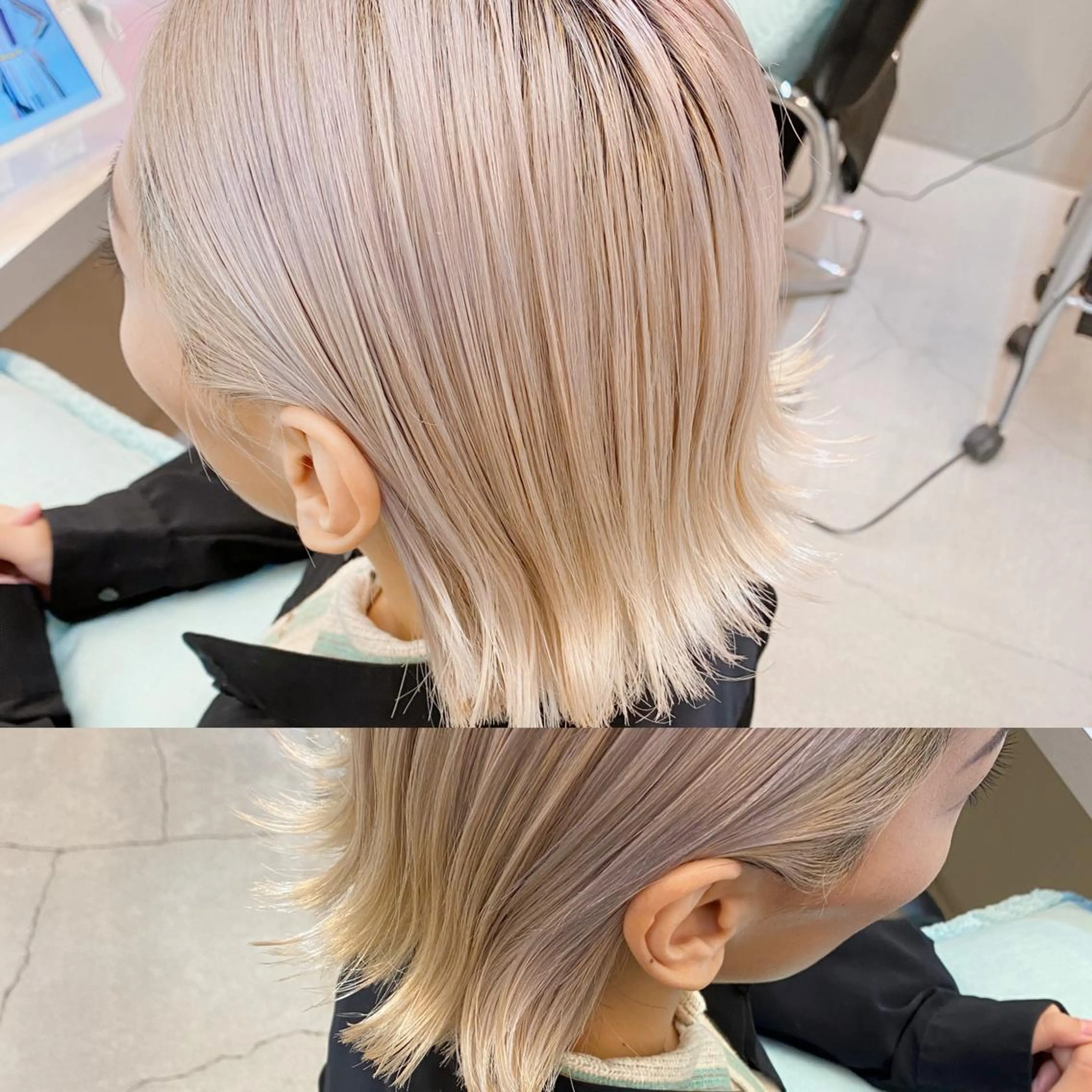 ショート カラー ピンクカラー シルバー ヘアカラー 艶髪と透明感を ‼️/若林のヘアスタイル