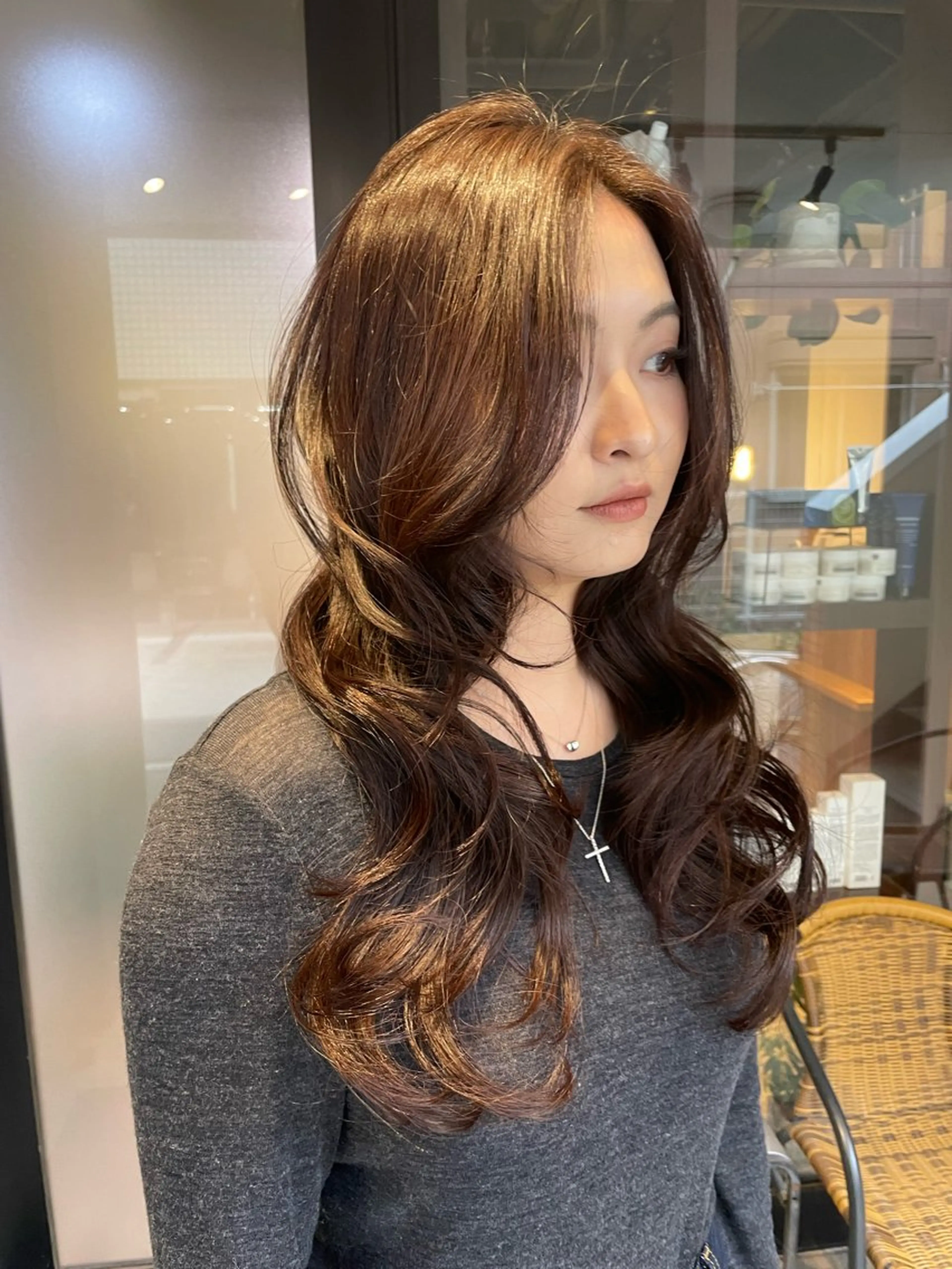 ロング カラー ロング カット ヘアカラー トリートメント しのはら まどかのヘアスタイル