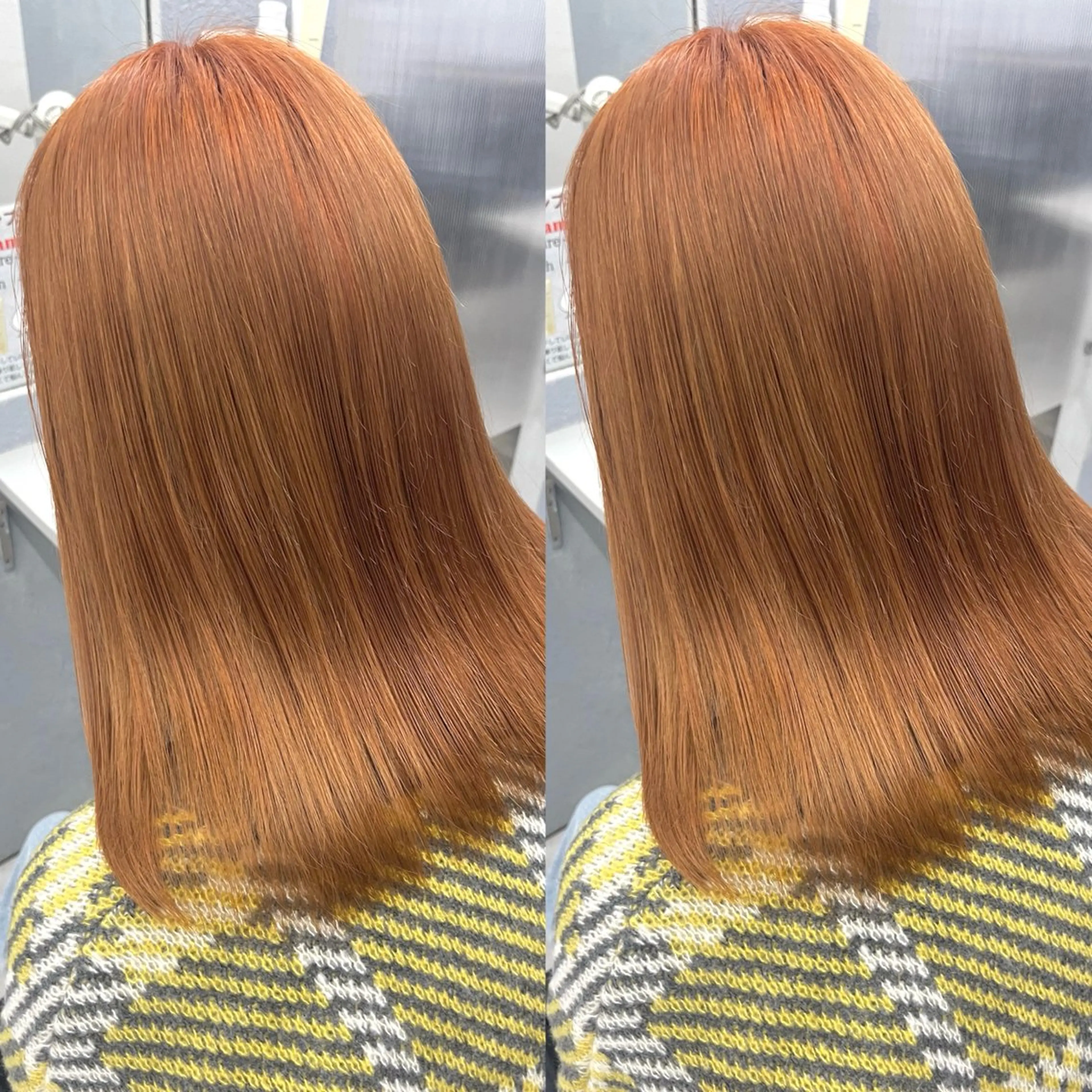 セミロング カラー 透明感カラー🪿🤍 顔まわりカットのヘアスタイル