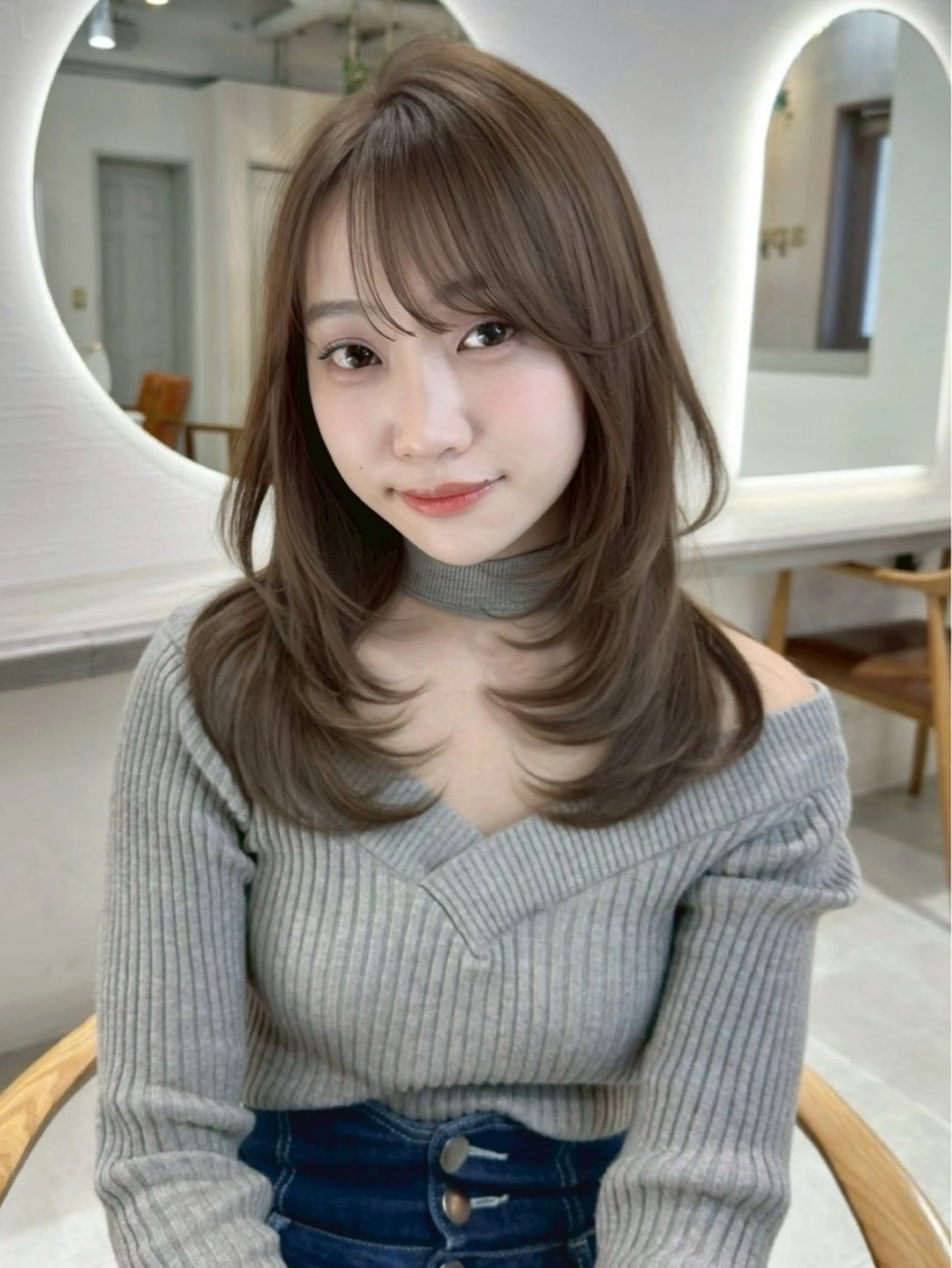 セミロング 🎀ゆうな/艶髪/ 透明感カラー🎀のヘアスタイル