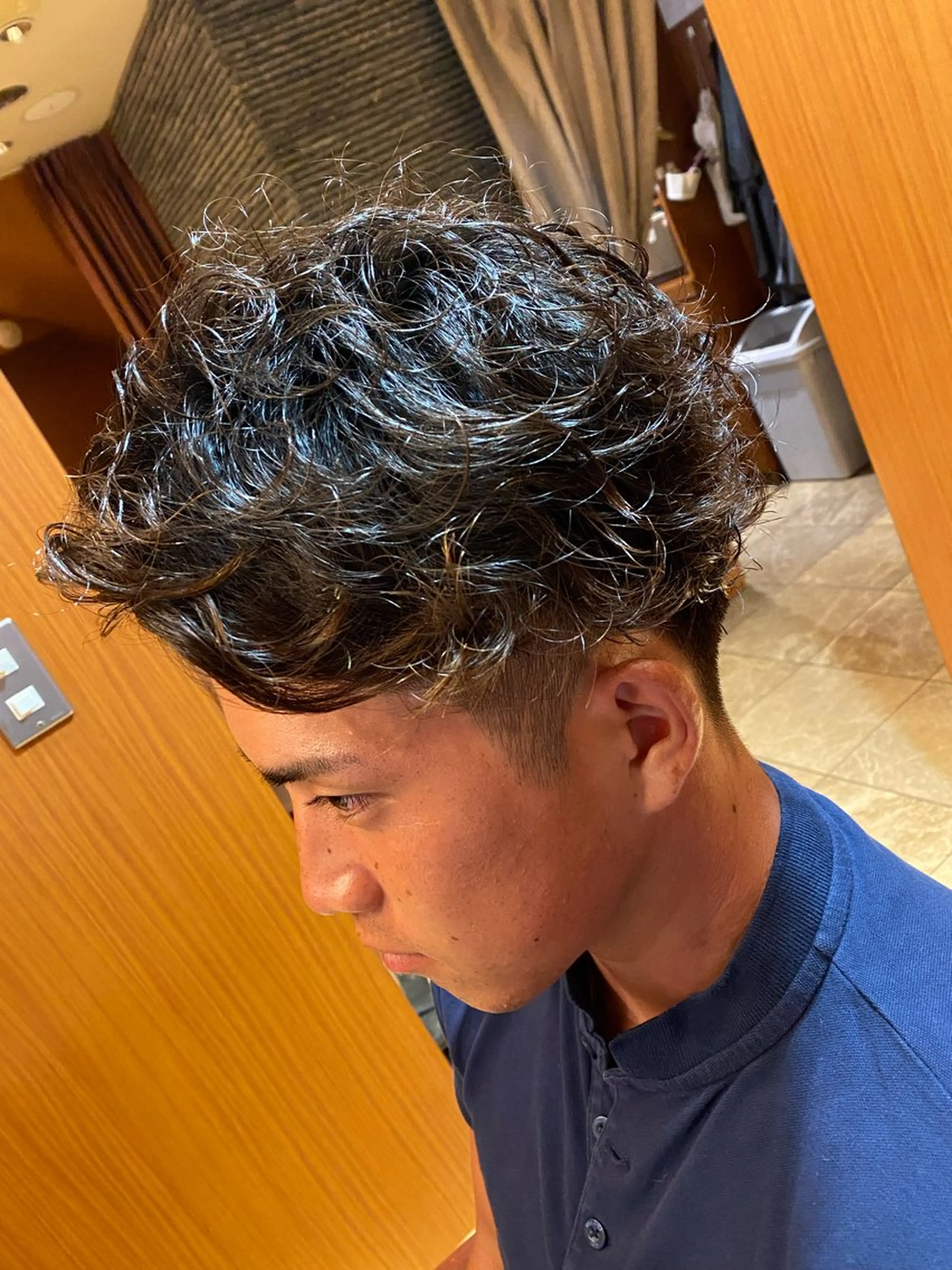 ミディアム ミディアムパーマ 北川 竜也のヘアスタイル