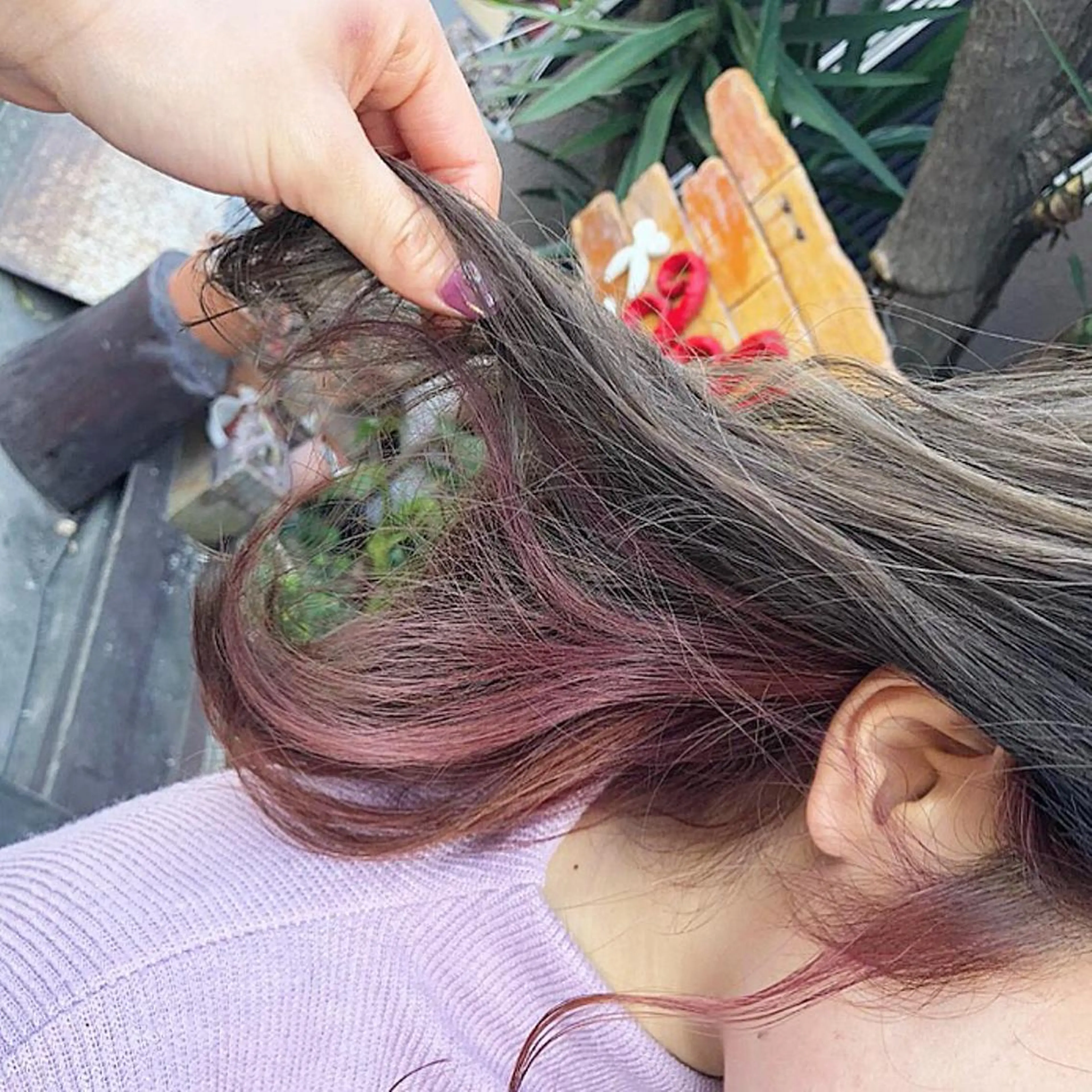 ミディアム ヘアカラー 玉木 育実のヘアスタイル