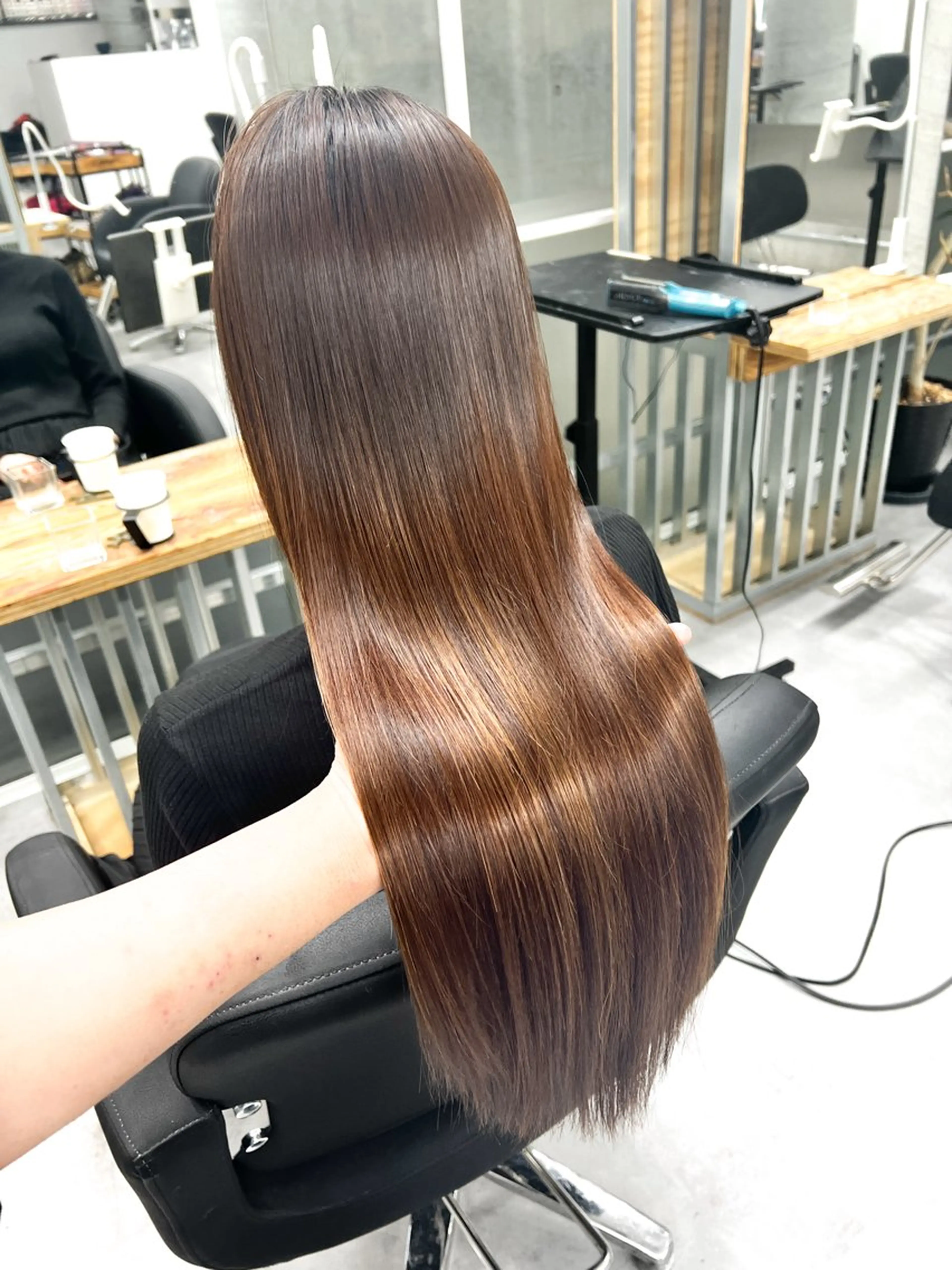 ロング カラー 髪質改善 縮毛矯正 トリートメント 酸性ストレート 酸熱トリートメント welring hair salonのヘアスタイル