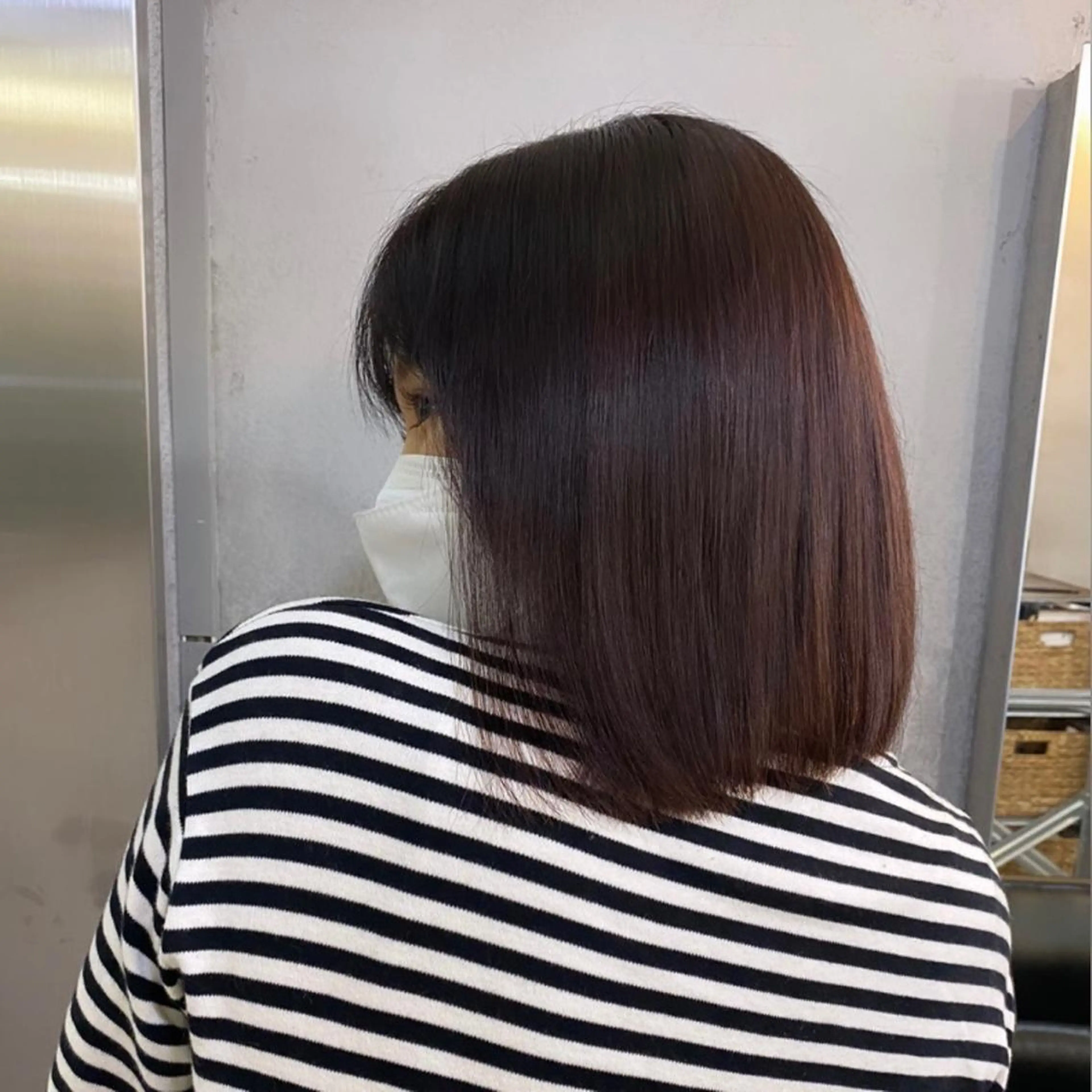 ショート カラー アッシュ ベージュカラー 黒髪 ブルーカラー ブルーブラック ヘアカラー トリートメント ヘアセット 透明感/韓国風 🤍moeka🤍のヘアスタイル