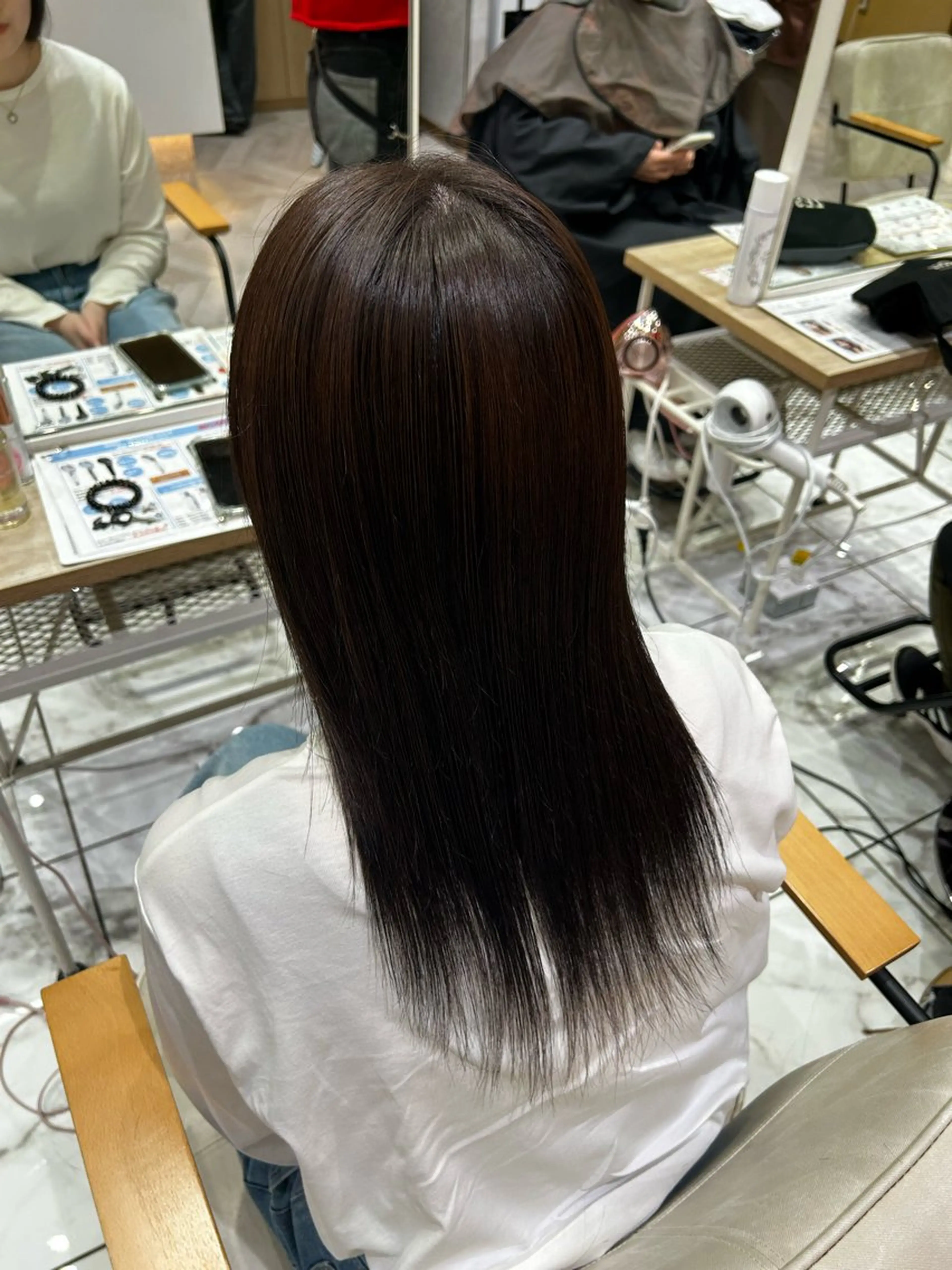 セミロング カラー 黒髪 透明感カラー グレージュ ꪆৎ垢抜け眉 ྀི ワカナ♩岐阜の眉毛・アイブロウイメージ