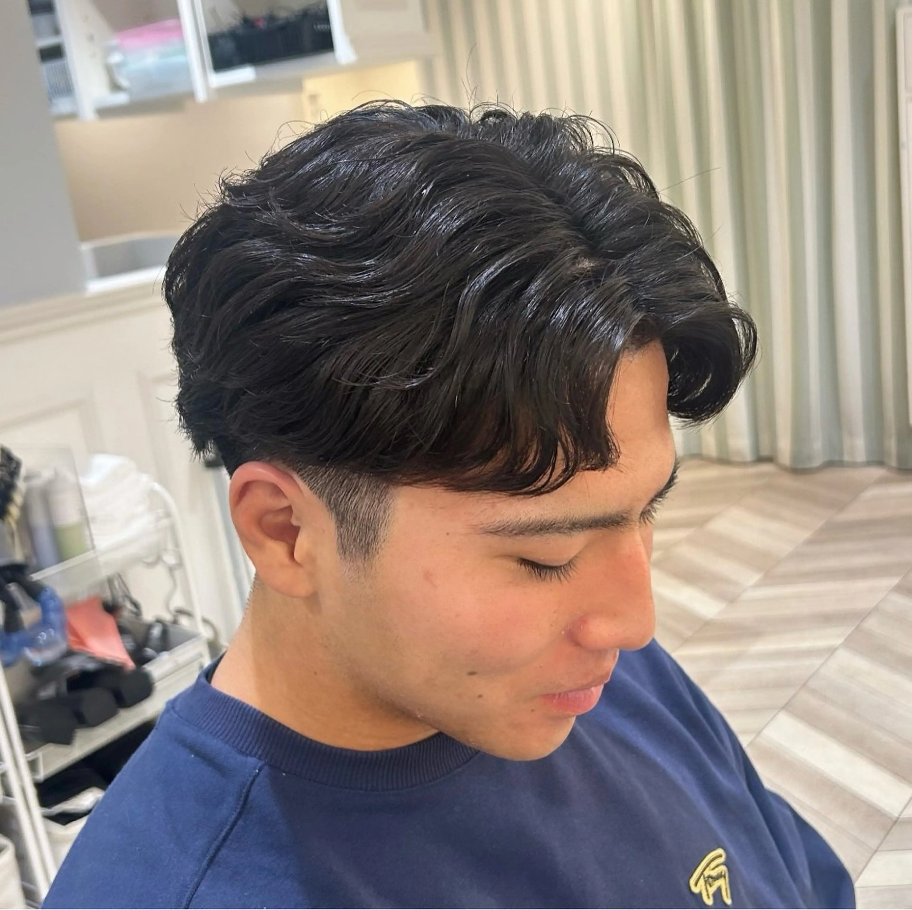 ショート パーマ ヘアアレンジ メンズ メンズパーマ 外国人風カラー NYNY 🌺Ruiのヘアスタイル