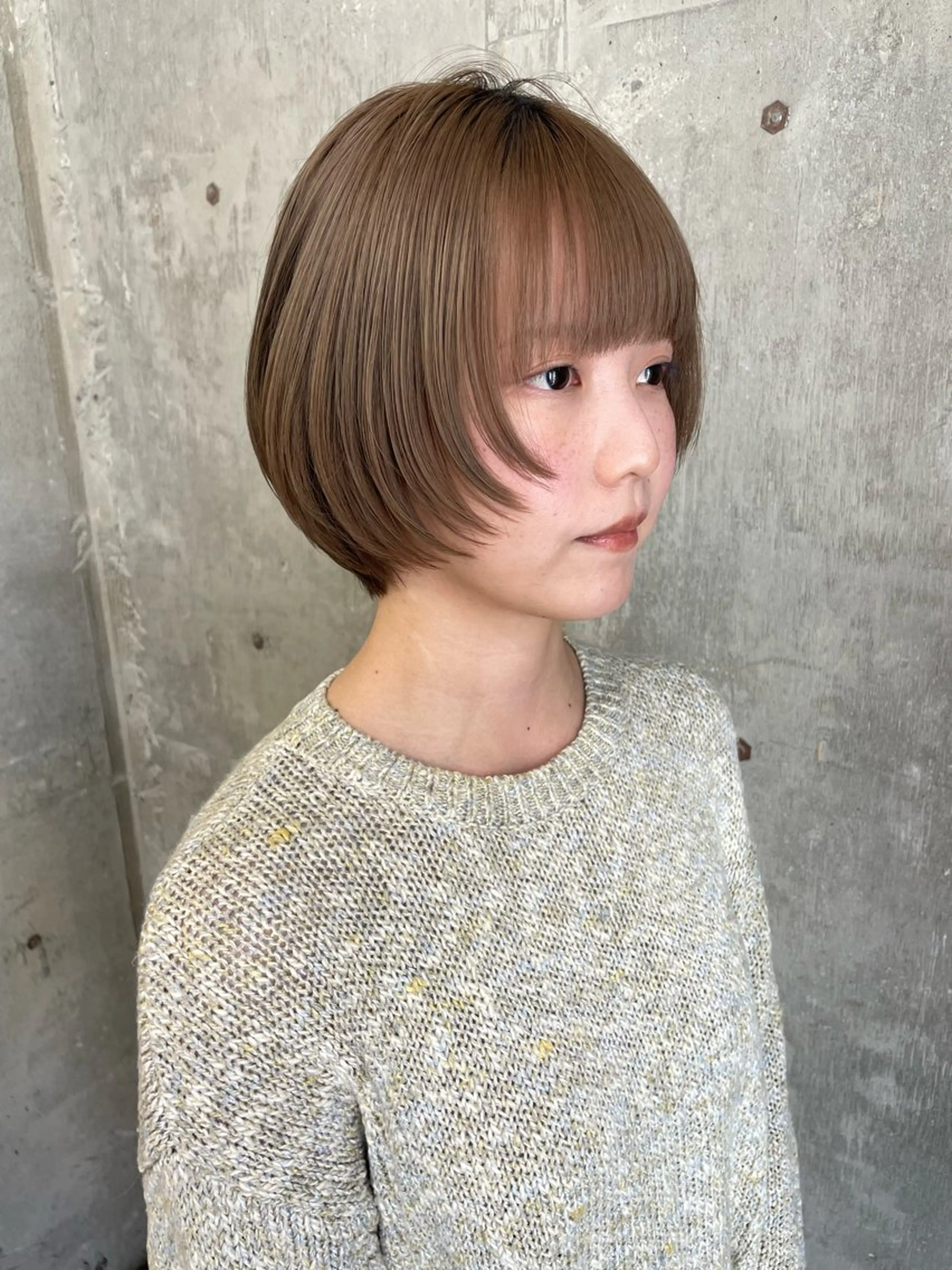 ショート カラー ボブ 似合わせカット ショートヘア 小顔カット 江上拓郎/ショート /酸性ストレートのヘアスタイル