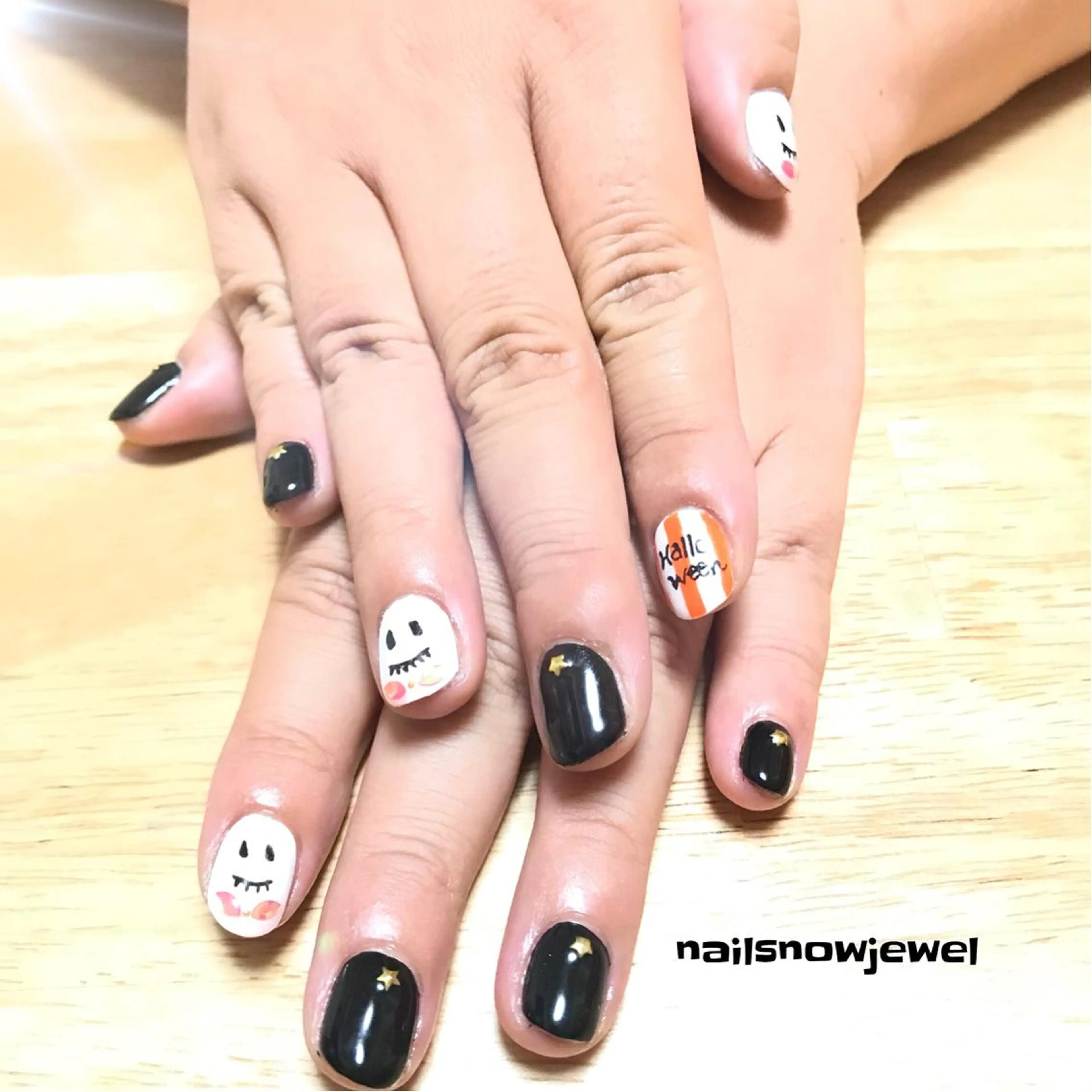 ネイル ハロウィン nail snowjewelのネイルデザイン