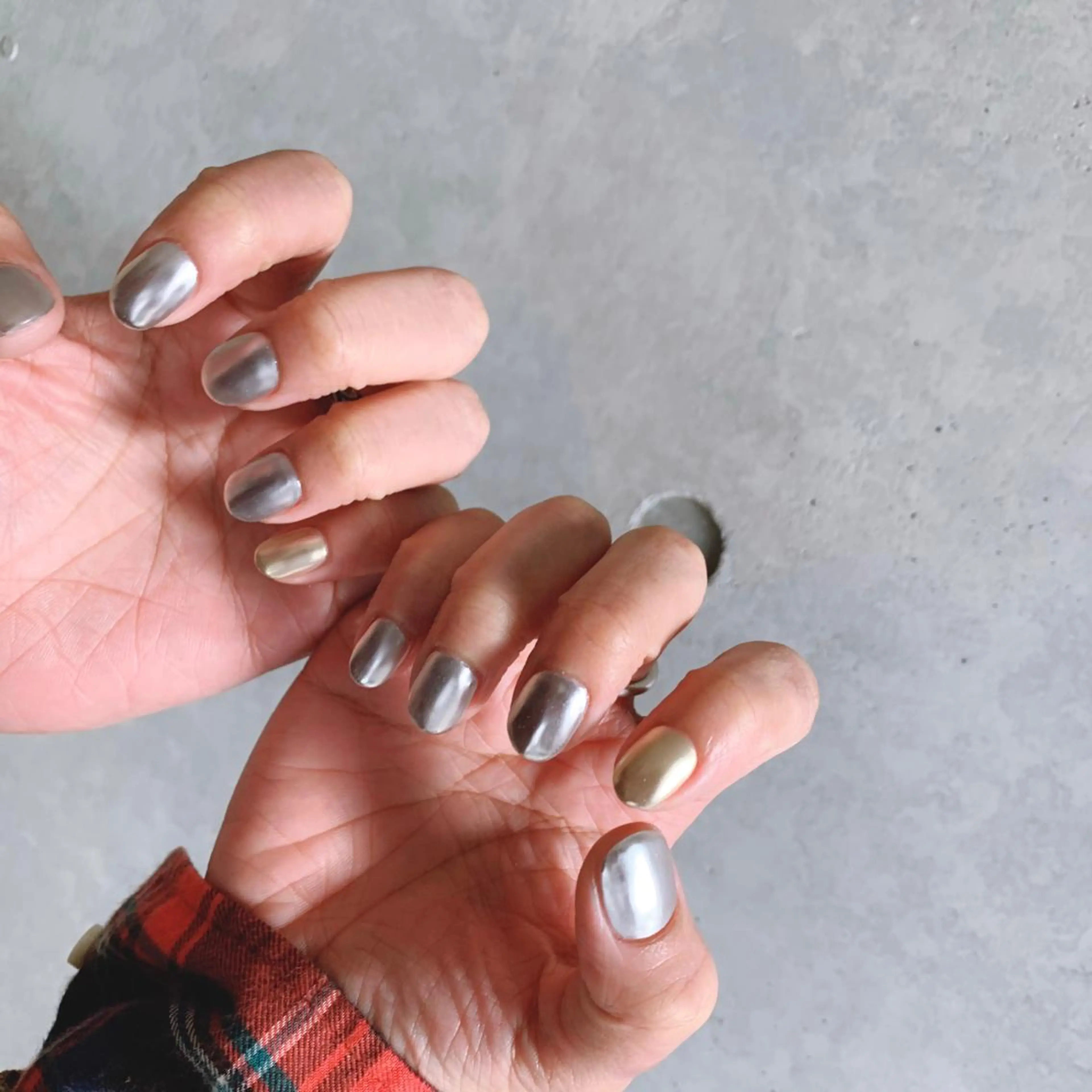 ネイル マットネイル ミラーネイル ハンドネイル w*ange nail所属・w*ange MAOのネイルデザイン