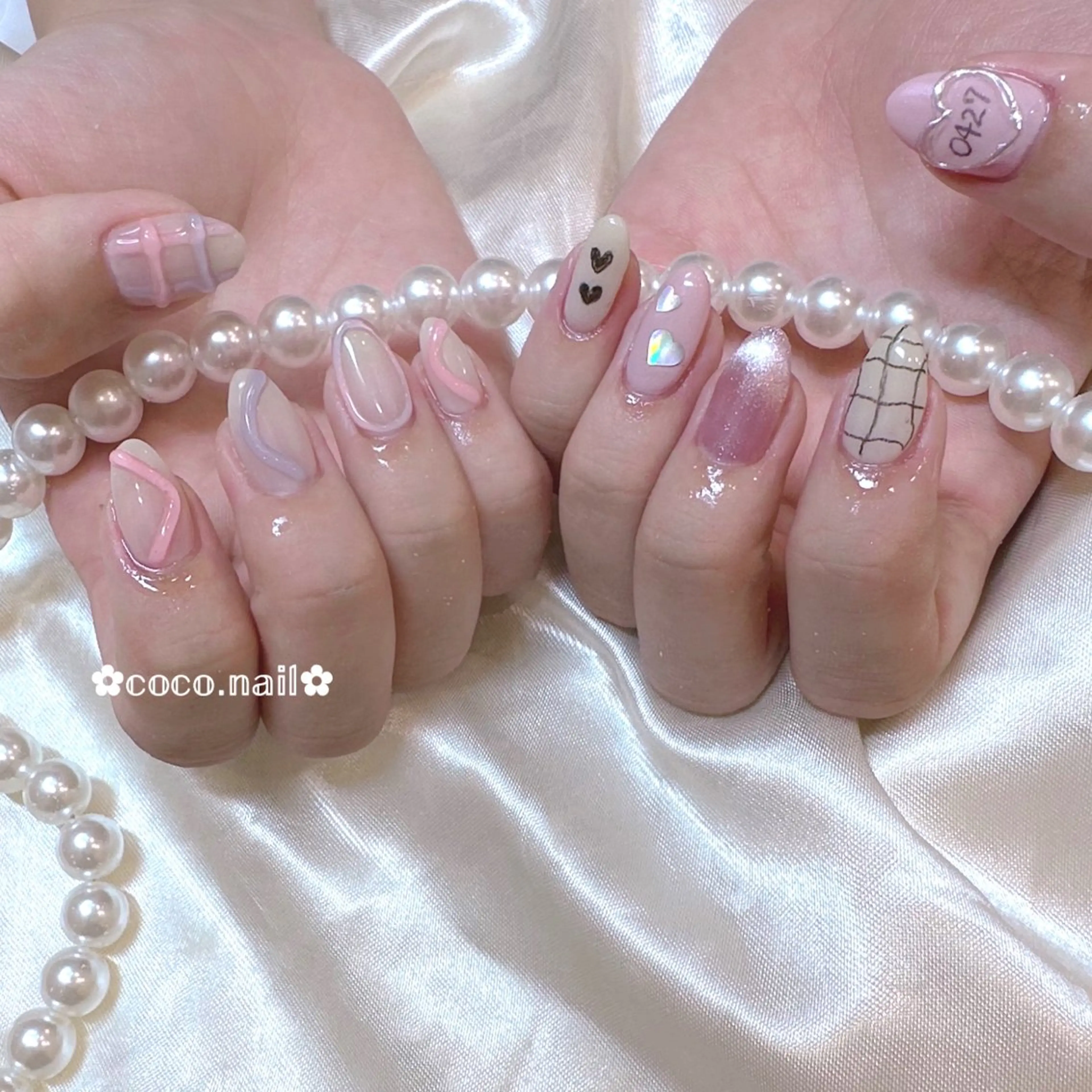 ネイル lili.nail y2k/長さ出しのネイルデザイン