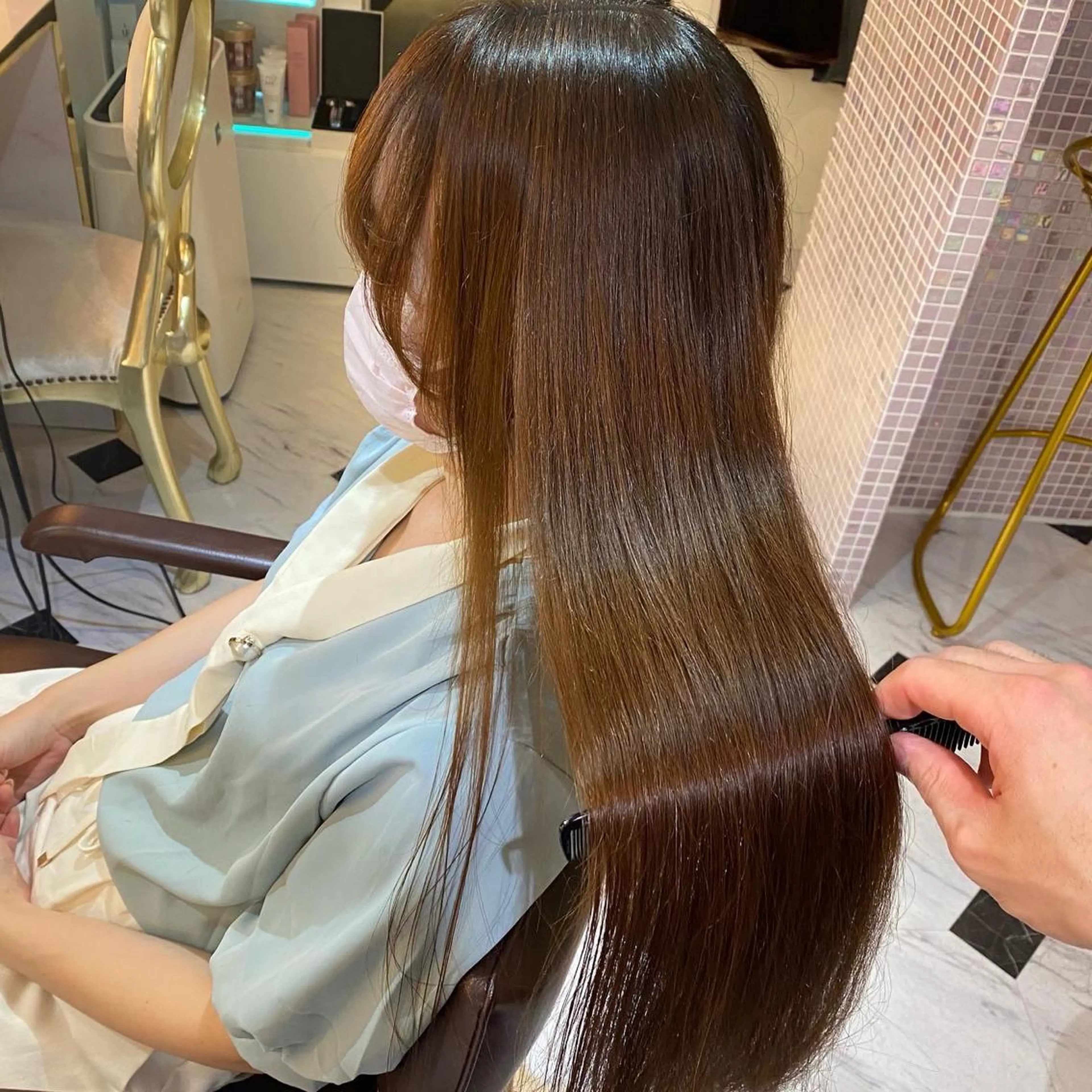 ロング カラー ヘアアレンジ トリートメント 梅田中崎町髪質改善 /オキヒロト/エコルのヘアスタイル