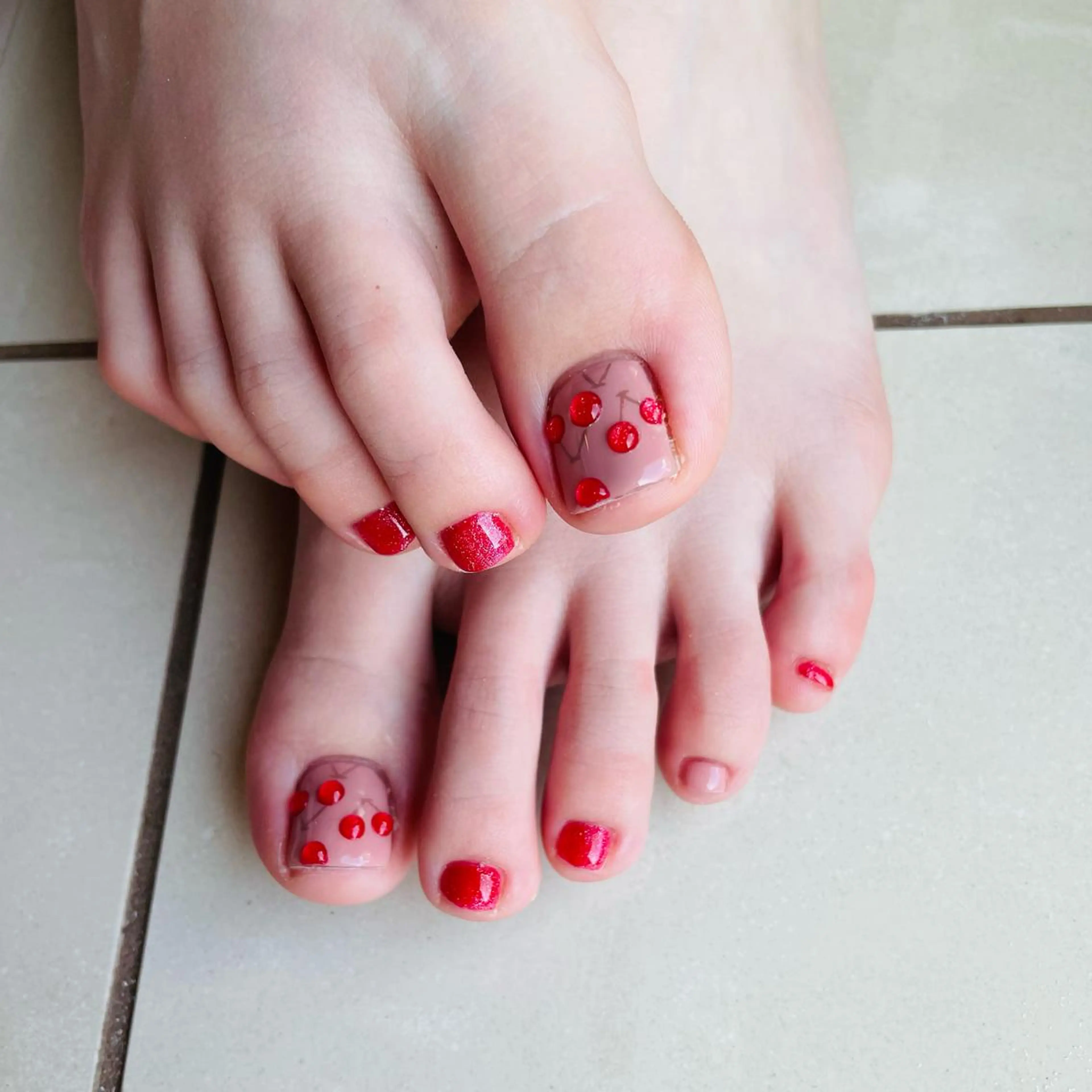 【フット】親指1本アート🦶🏻✨フットバス付き※オフ＆ケア込みの写真