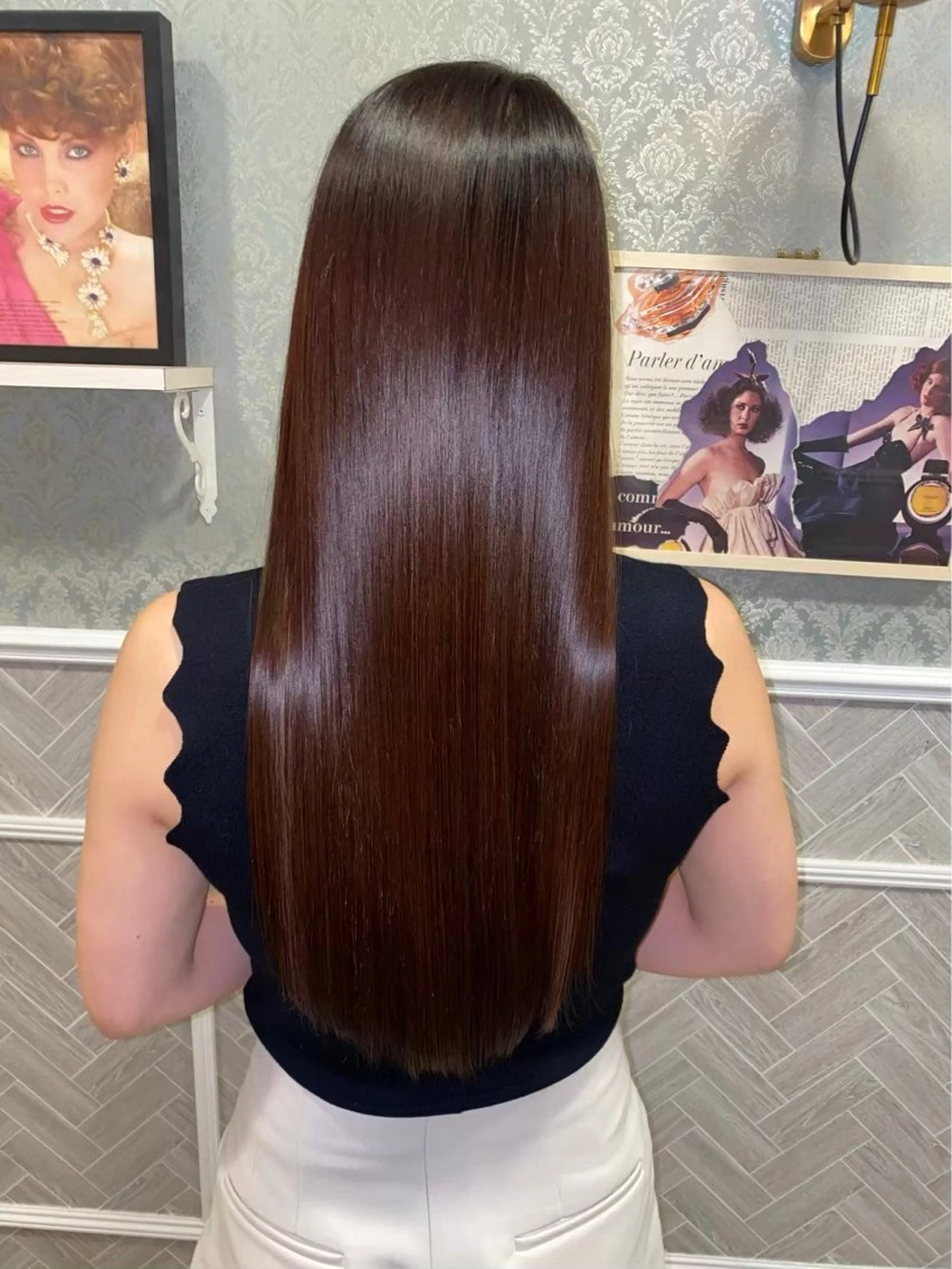 one color + 質感再生2step treatment🪡(超音波アイロン付き)の写真