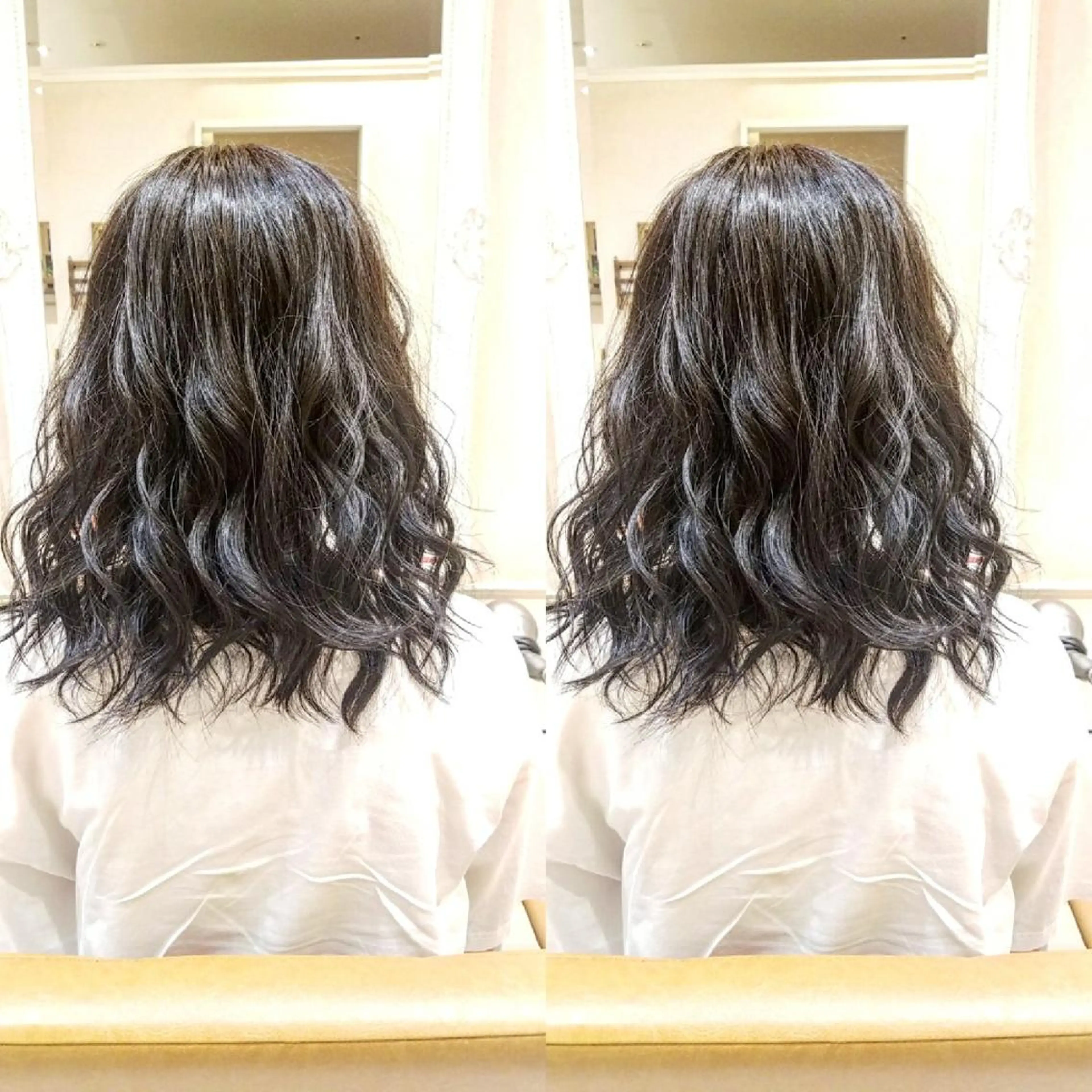 ミディアム カラー グラデーションカラー グレージュ ブリーチ・ハイトーン 特化🎉内山のヘアスタイル