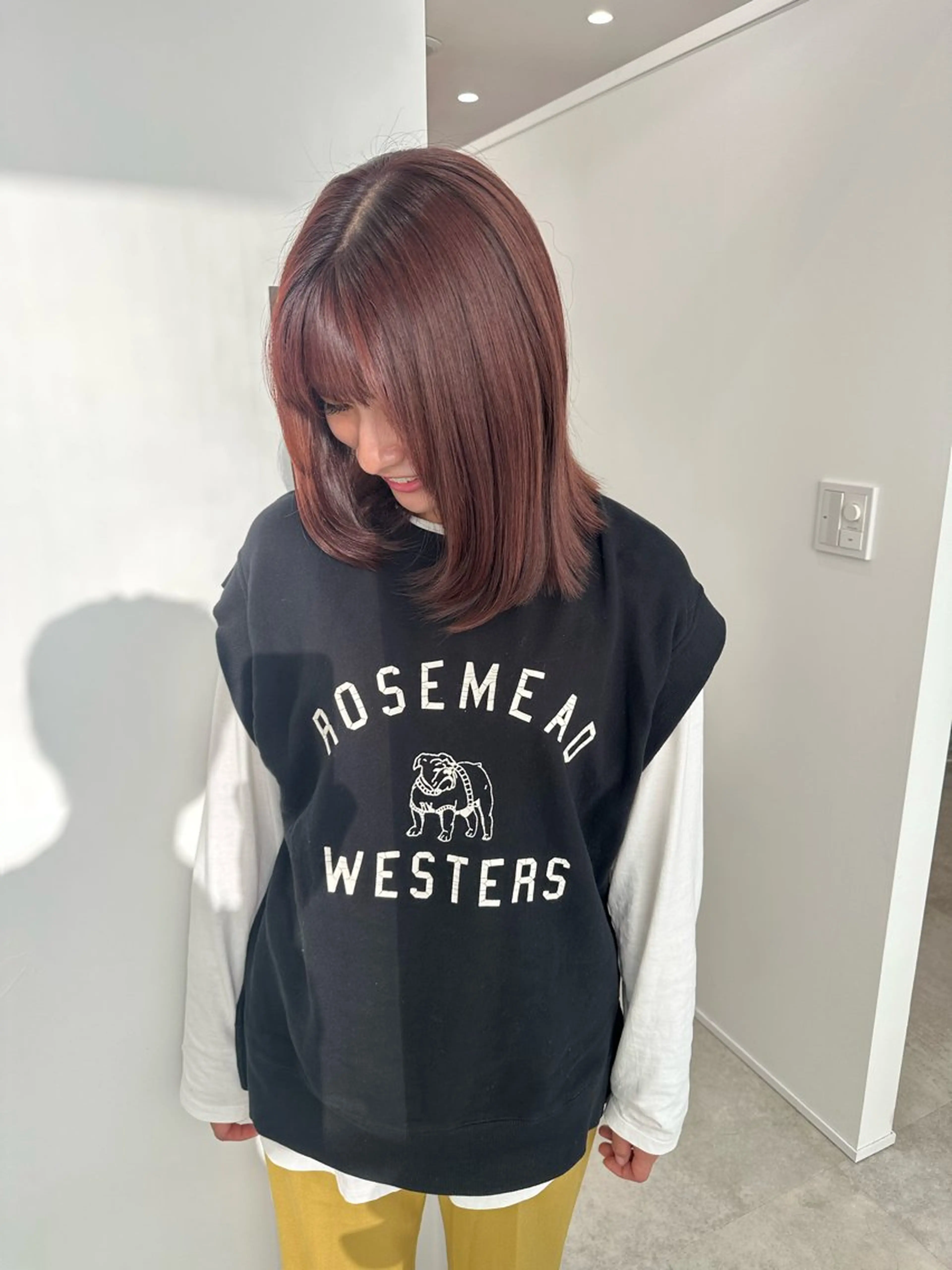 ミディアム カラー カット ヘアカラー トリートメント レイヤー/ナチュラル 💐nao.のヘアスタイル