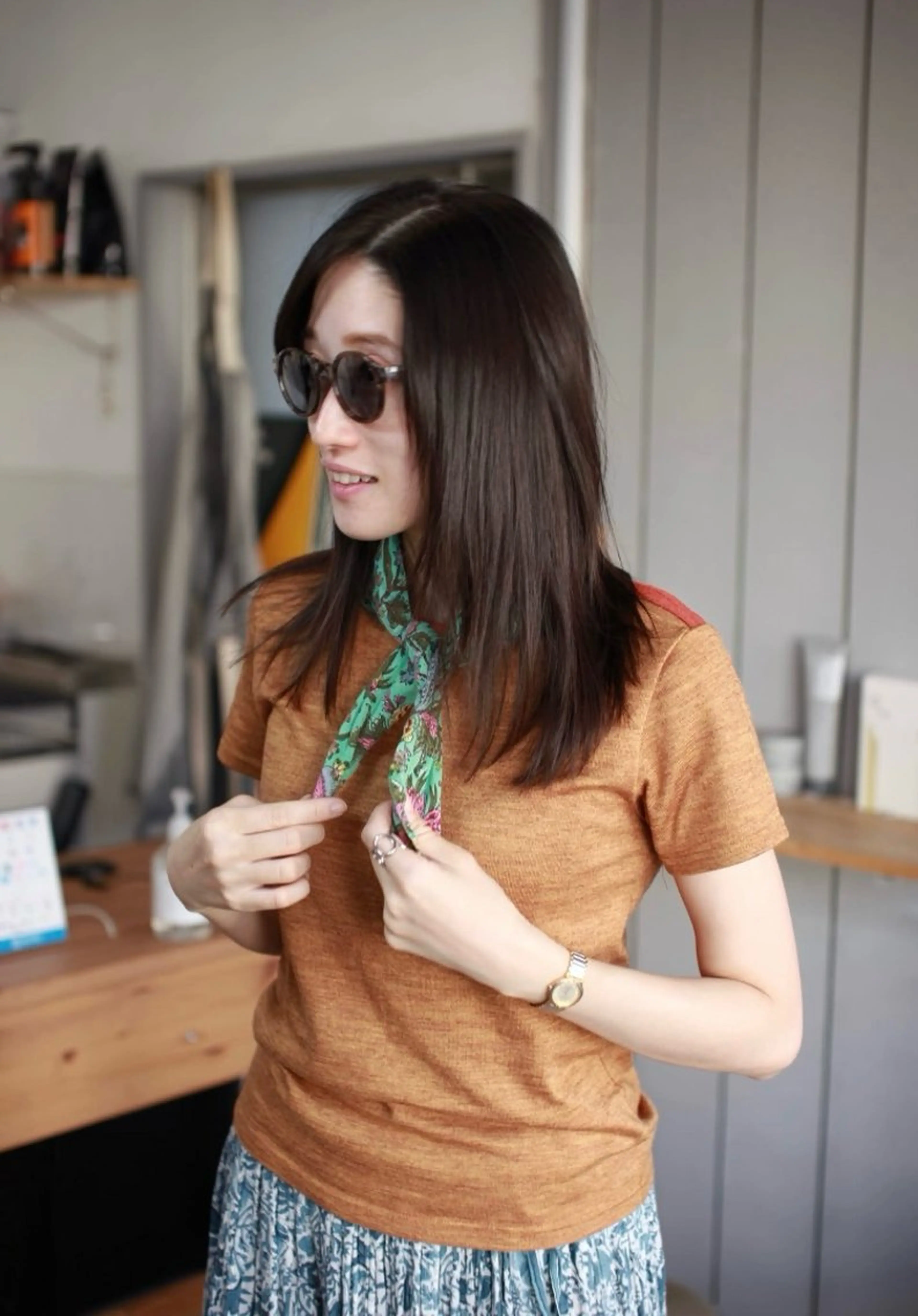 セミロング カット 大西 カズマのヘアスタイル