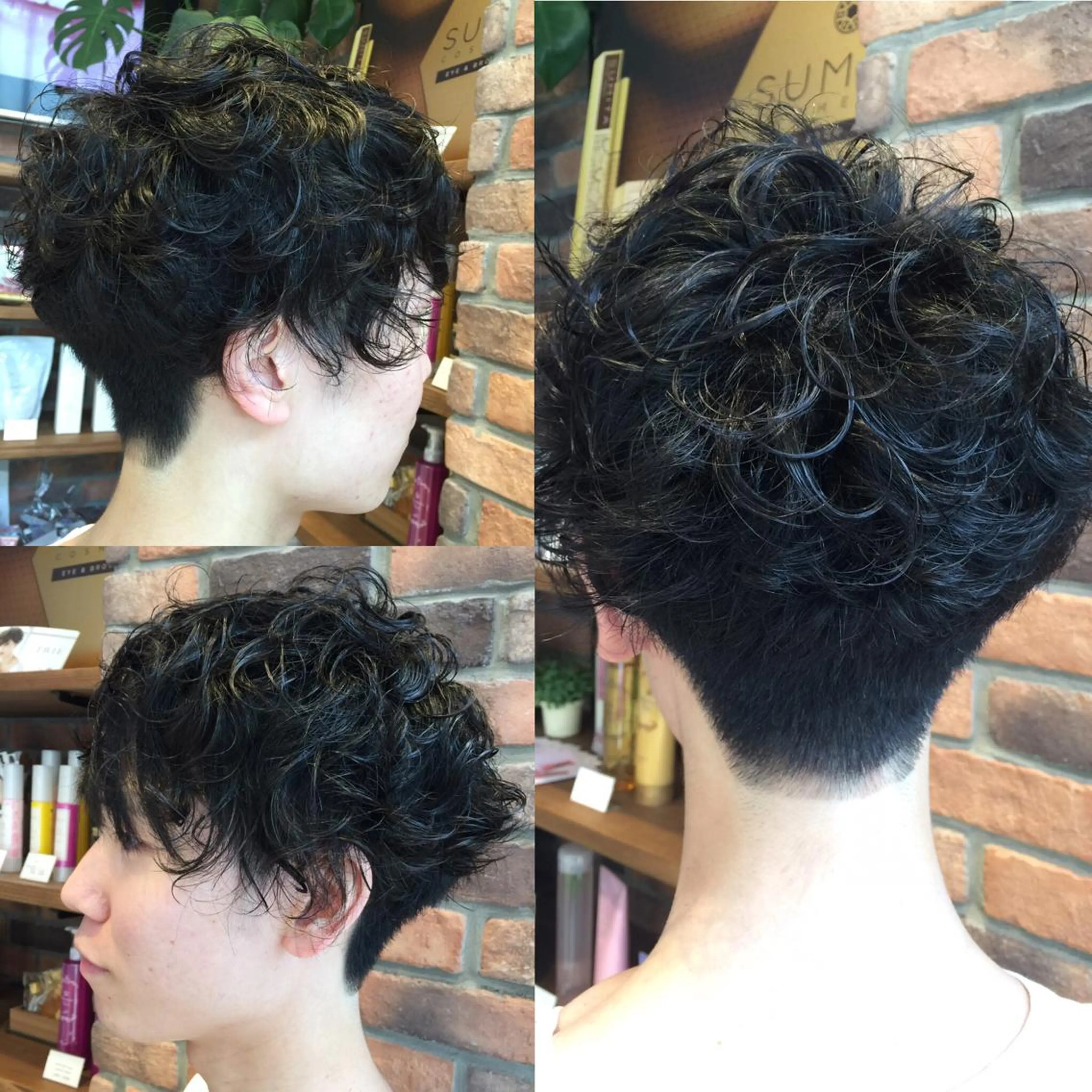 ショート パーマ メンズ マッシュ メンズパーマ Vir by browのヘアスタイル