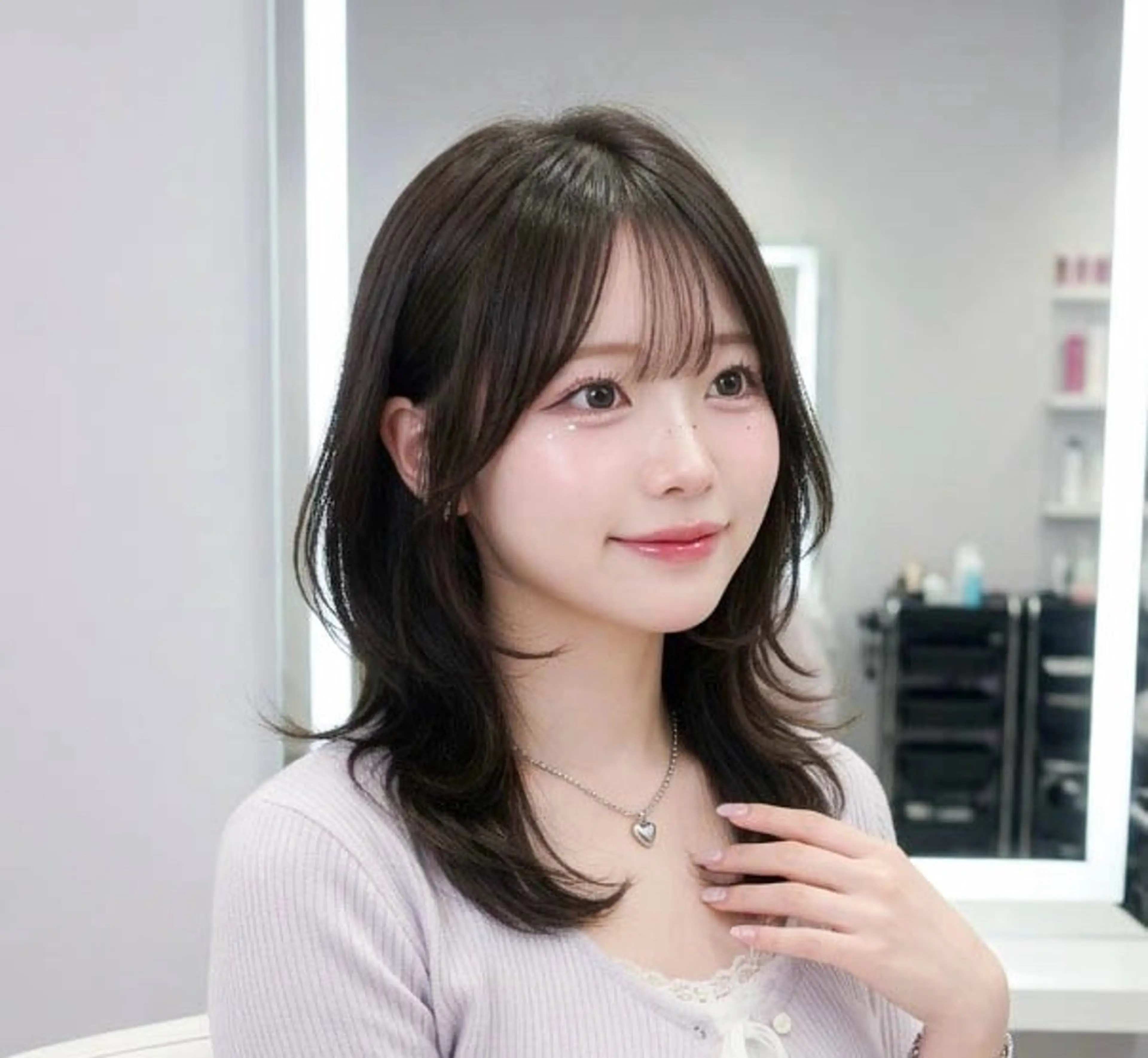 ミディアム 薮本 真優のヘアスタイル