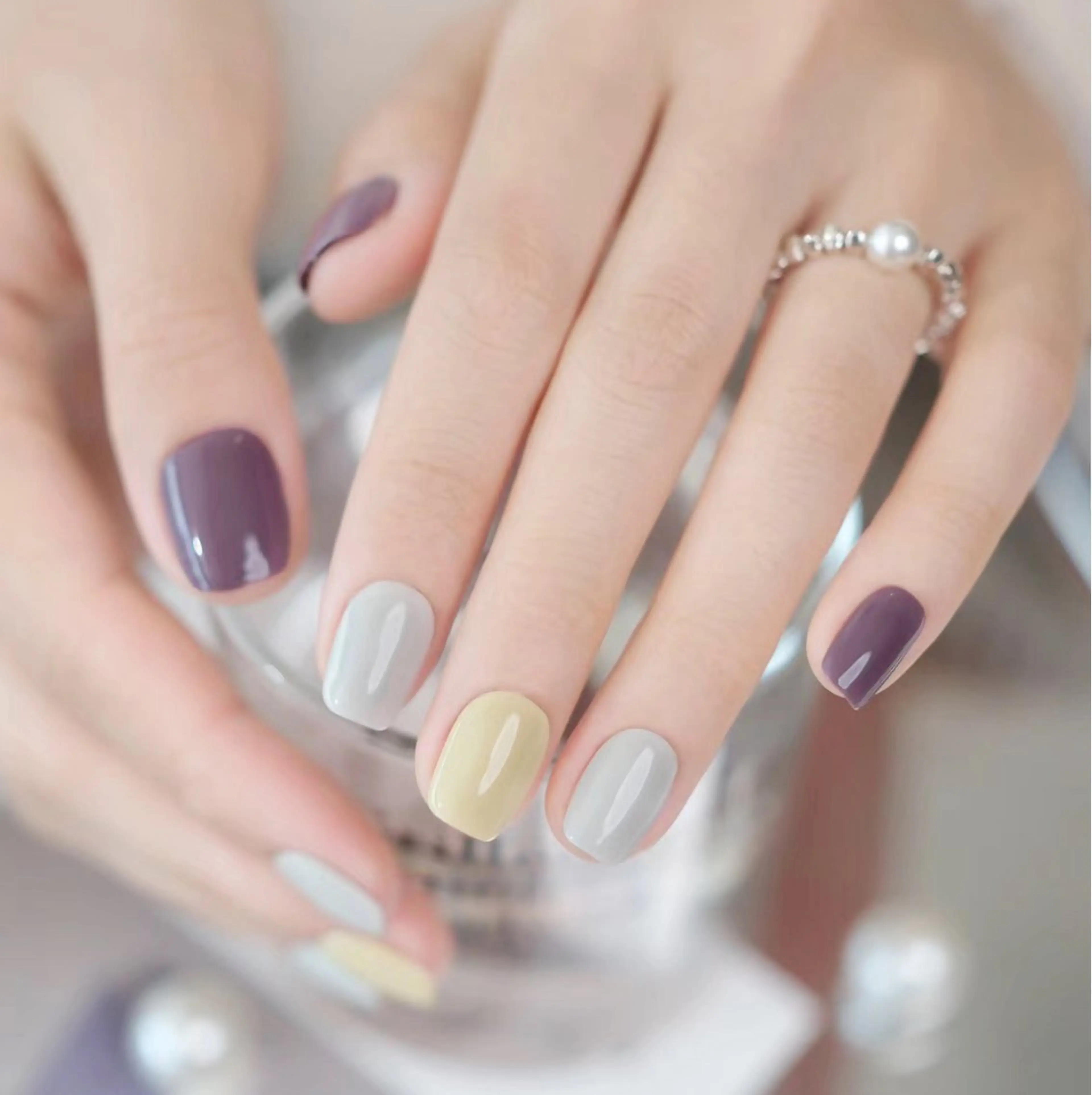 ネイル フットネイル フレンチネイル ジェルネイル ゴージャス ハート ハンドネイル MoonNail ユリ🌸のネイルデザイン