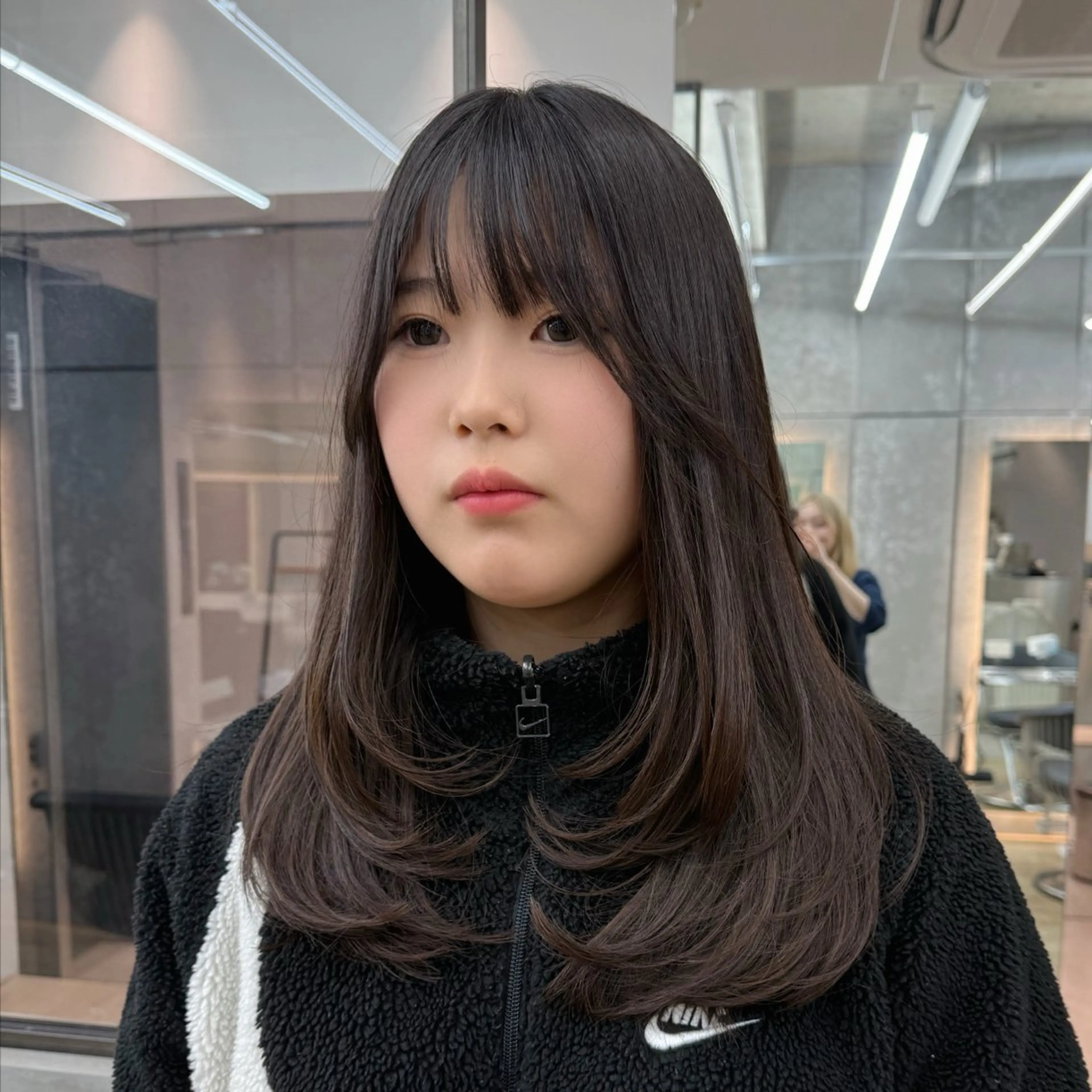 ロング カット トリートメント りな💗垢抜け前髪/ レイヤー💗縮毛矯正のヘアスタイル