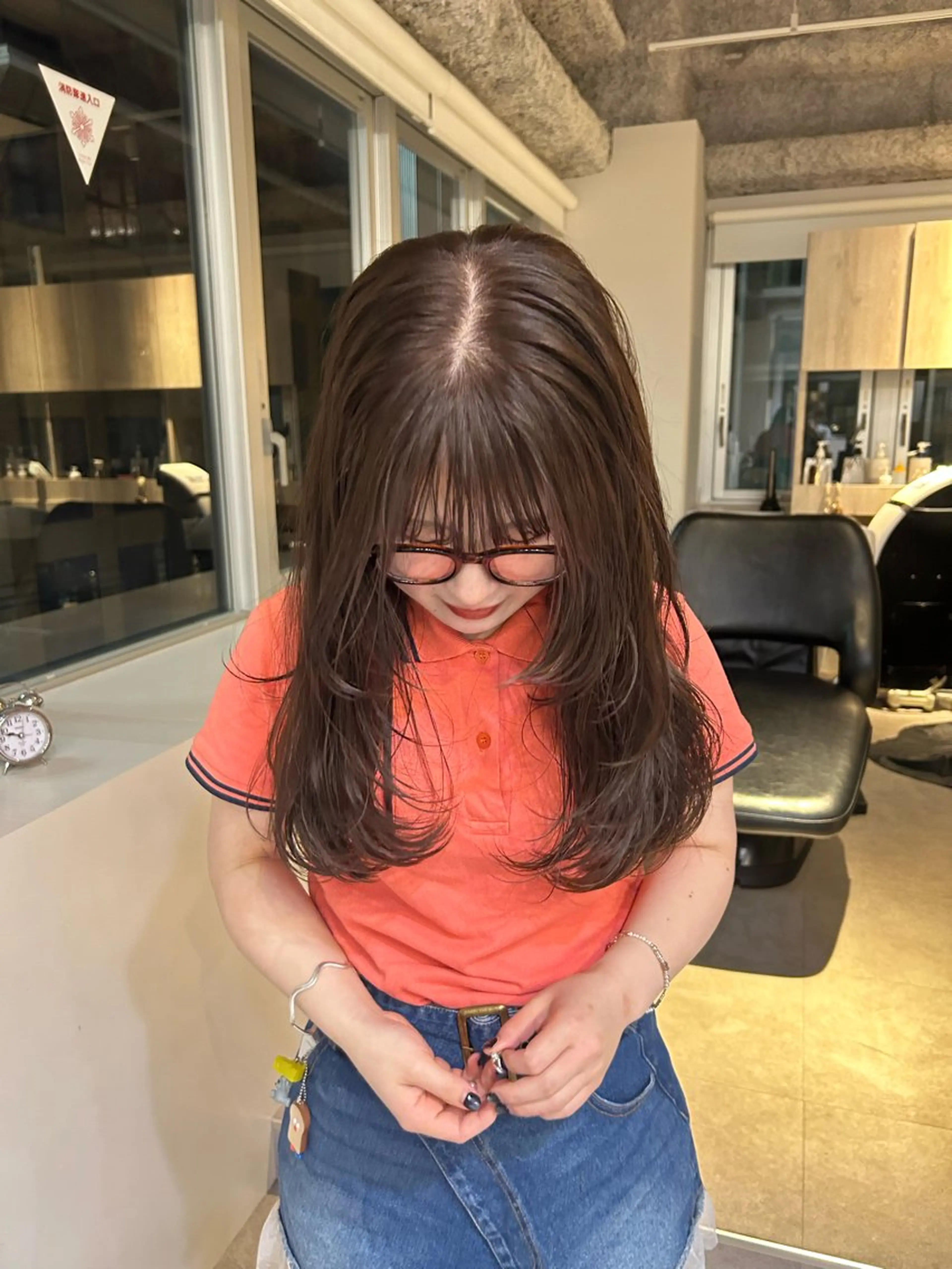 ロング 韓国風ヘア レイヤーカット 似合わせカット カット ヘアカラー 梅田美容室/美髪 /sayaのヘアスタイル