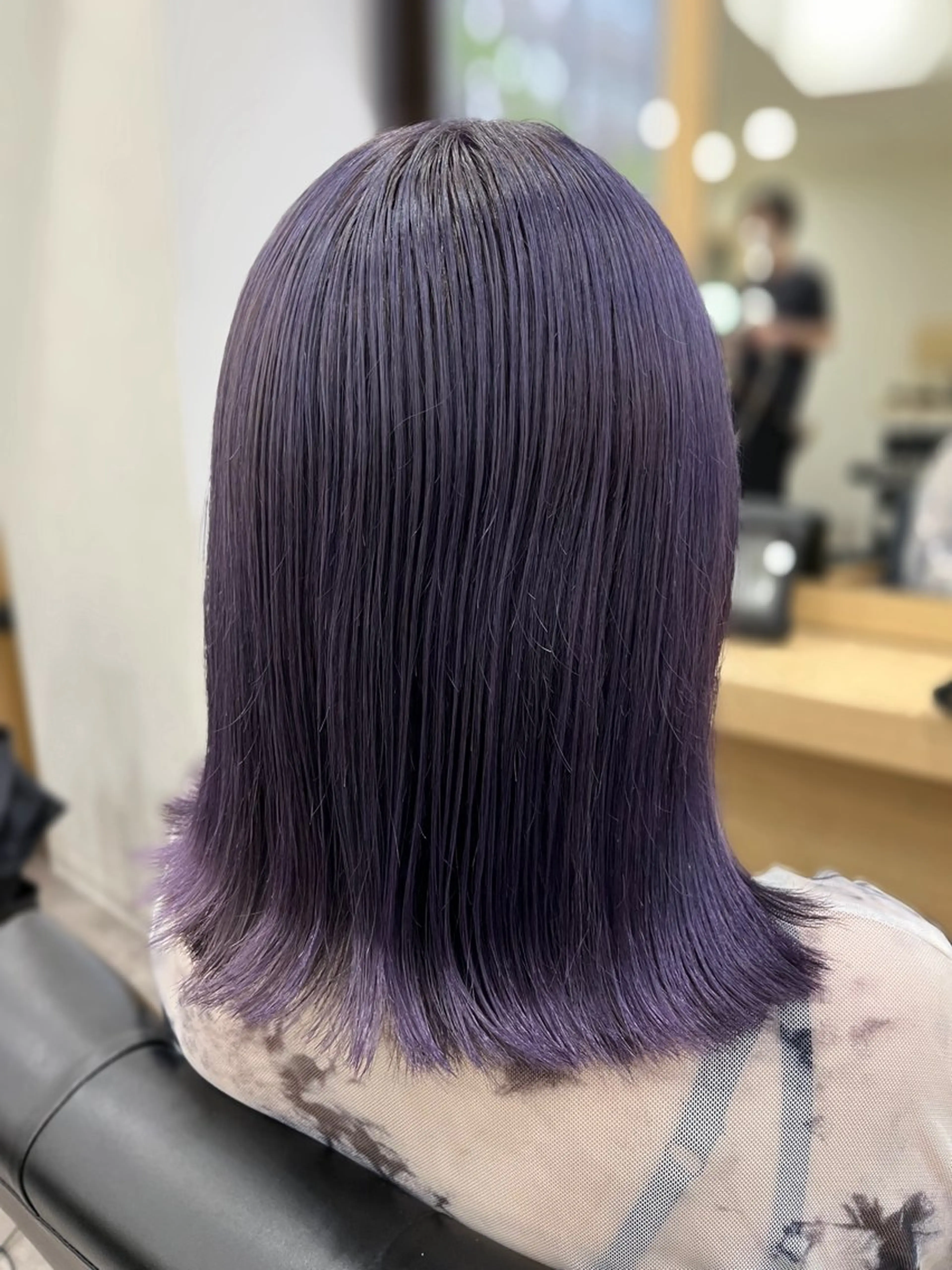 ミディアム カラー ブルーカラー ブルーパープル パープルカラー (kakko) ayumiのヘアスタイル