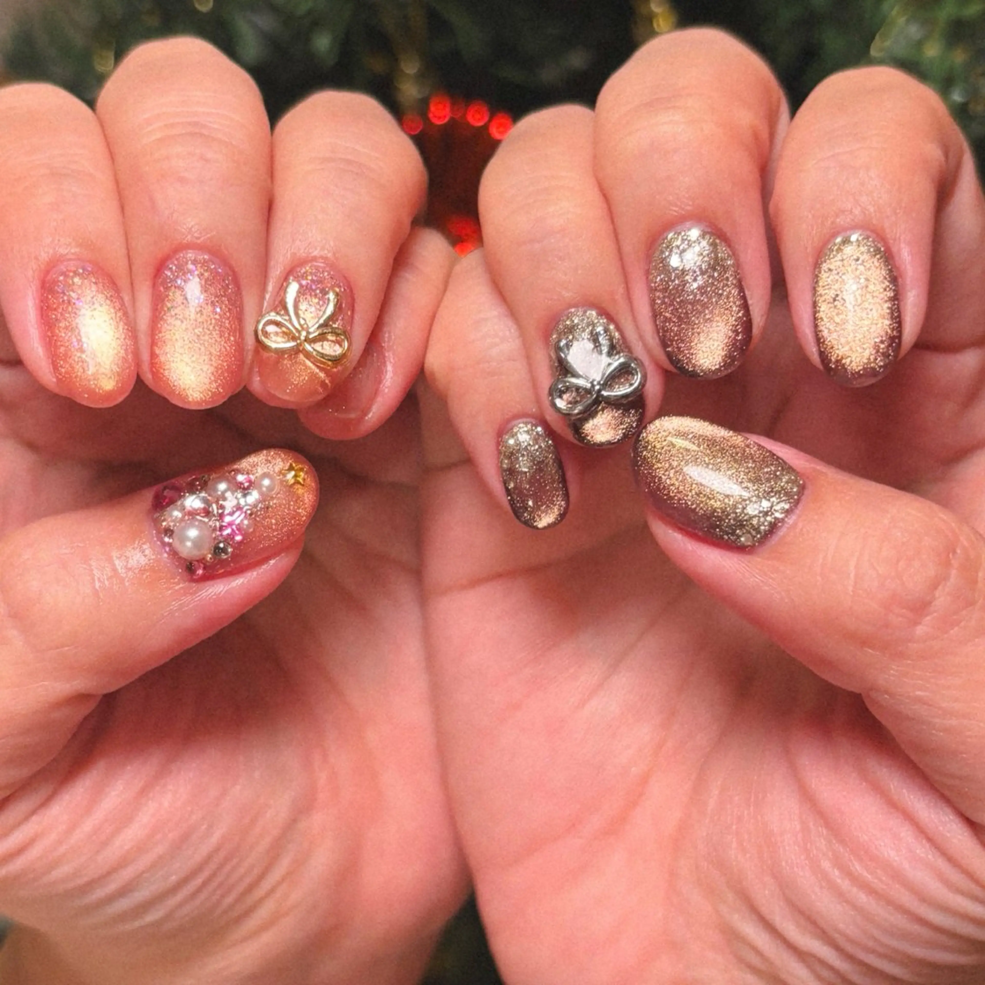 ネイル 冬ネイル クリスマス ハンドネイル なかじま きららのネイルデザイン