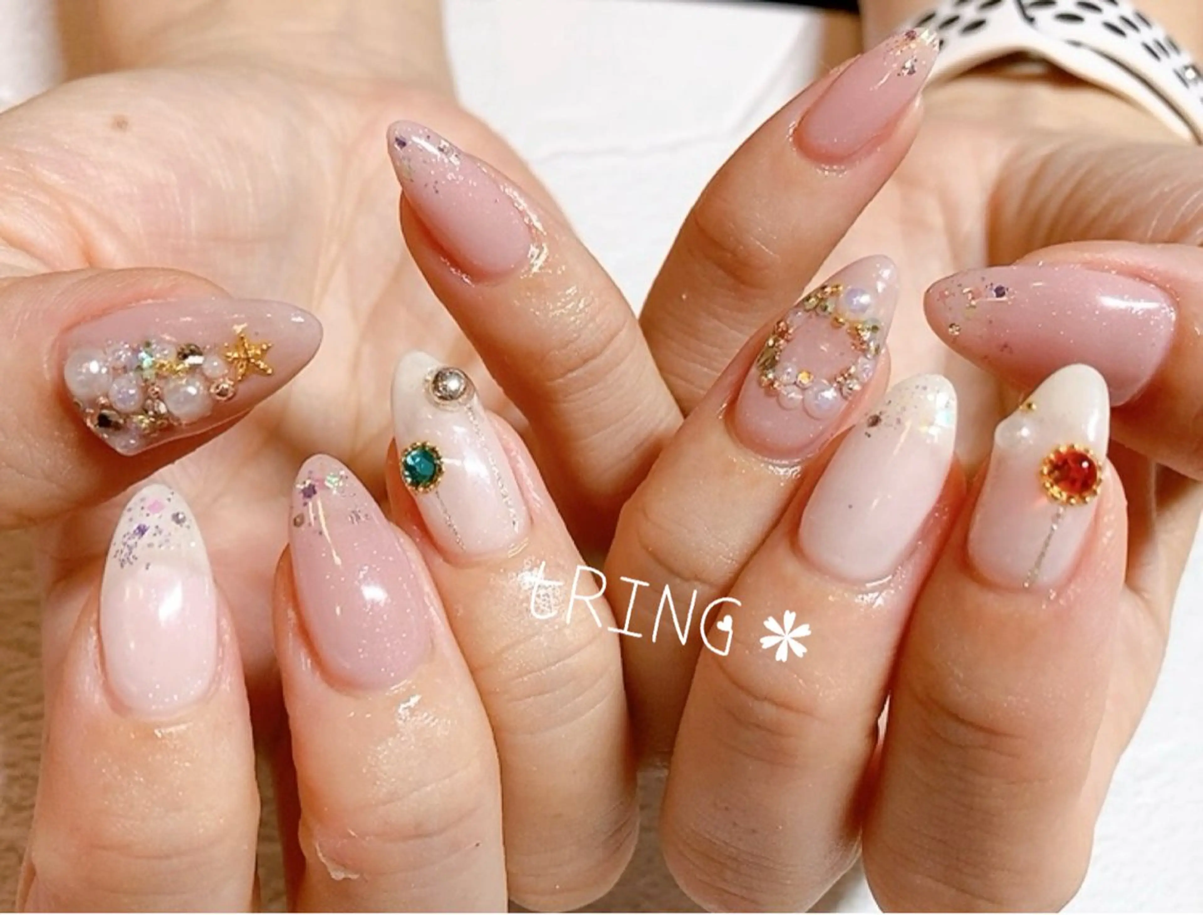 ネイル ハンドネイル tRING＊ しいの木台のネイルデザイン