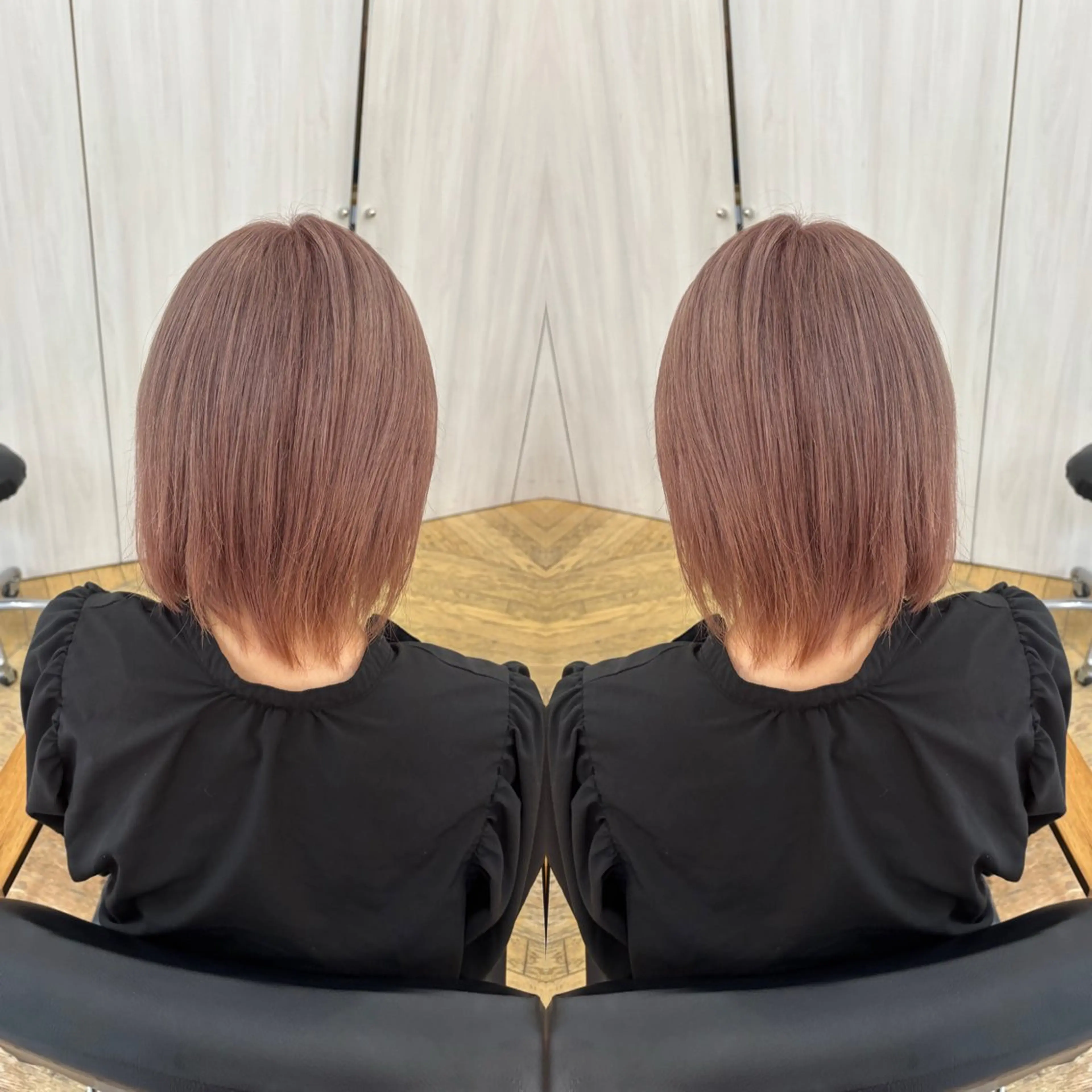 ショート カラー カット ヘアカラー トリートメント 💎ハイトーン/艶 カラー モエカ💎のヘアスタイル