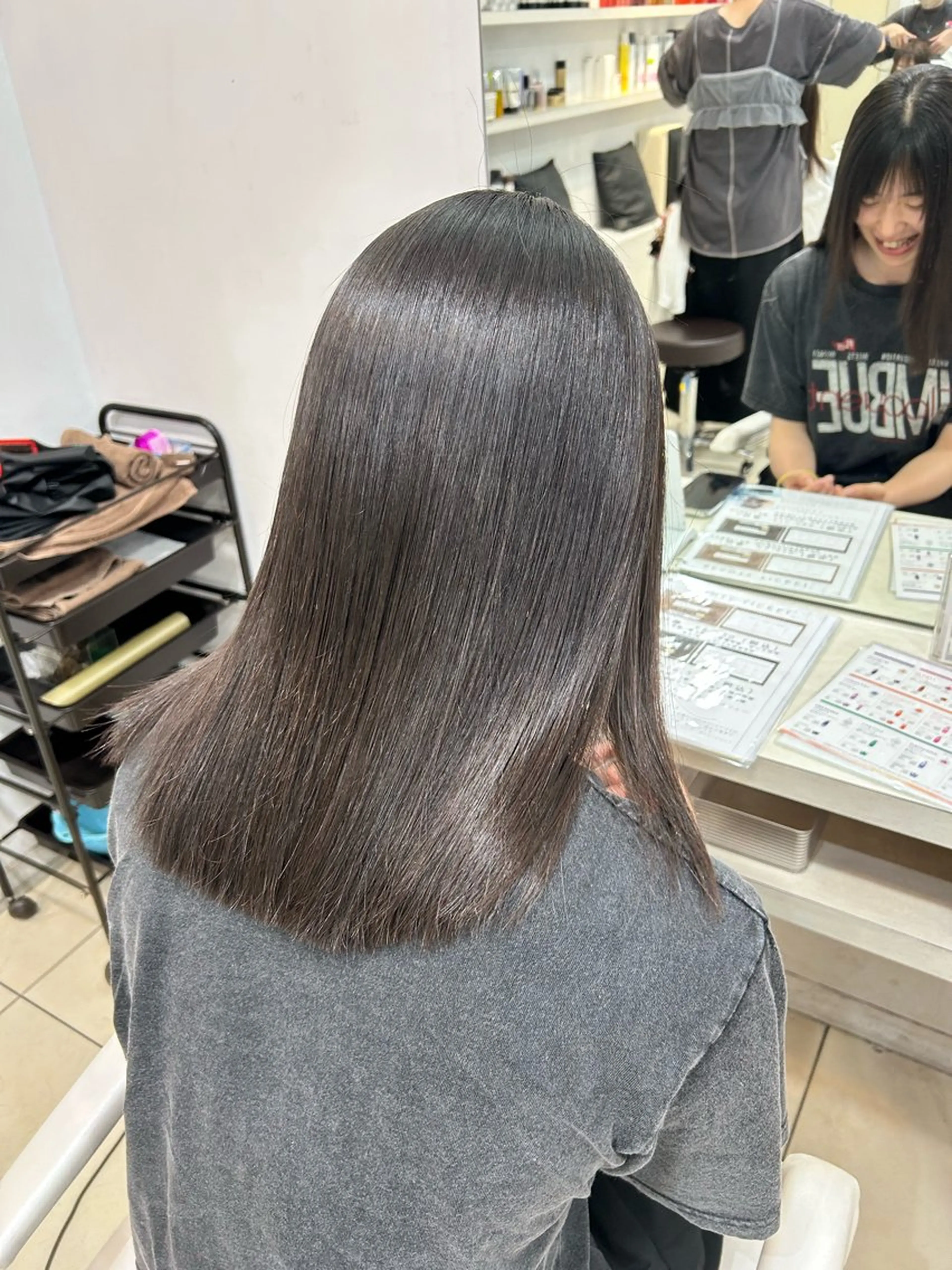 ミディアム カット トリートメント 【髪質改善カラー】 瀧田嵐士🇰🇷のヘアスタイル