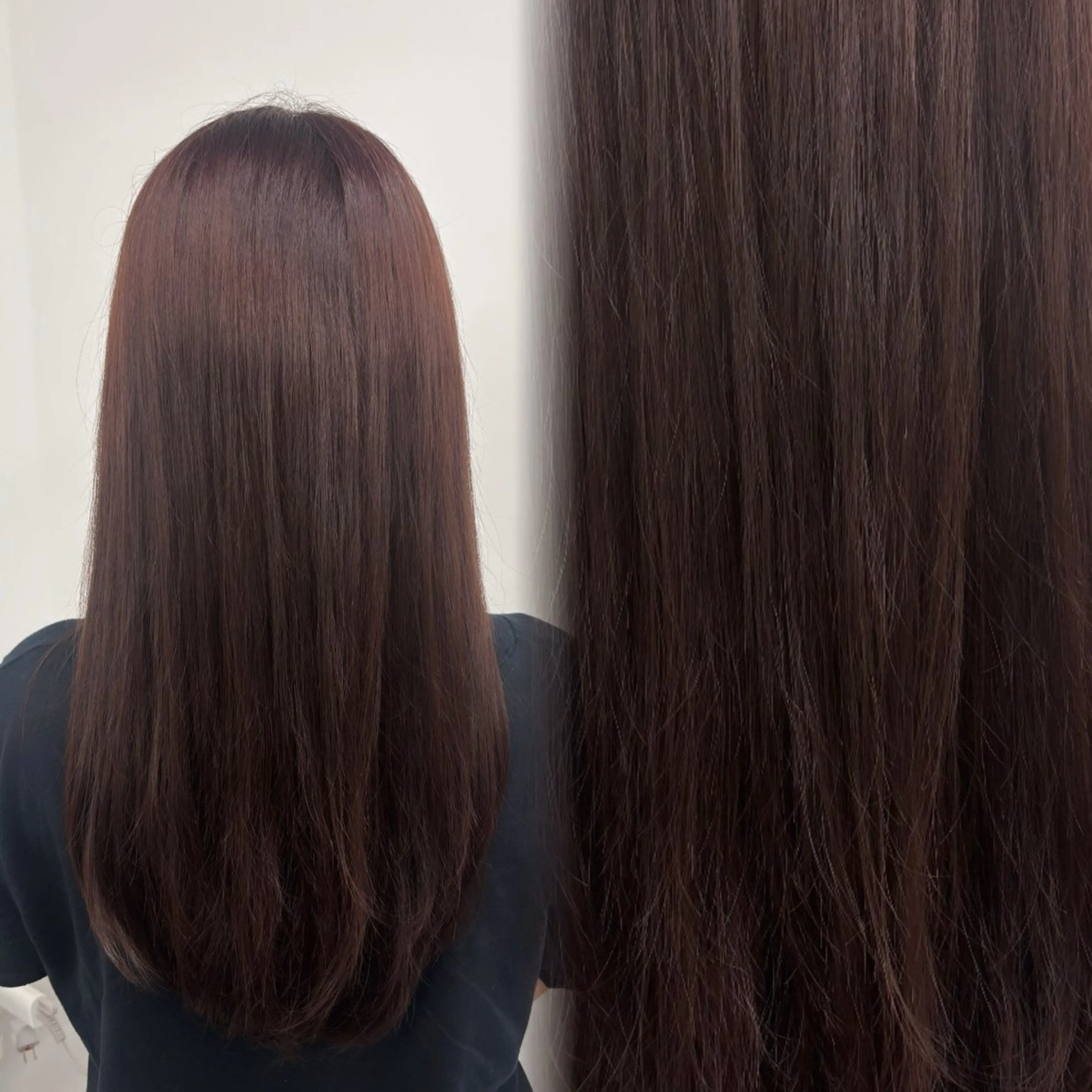 ロング カラー ボルドーカラー 透明感カラー ヘアカラー 艶髪/韓国ヘア/ 透明感カラー/ トワのヘアスタイル